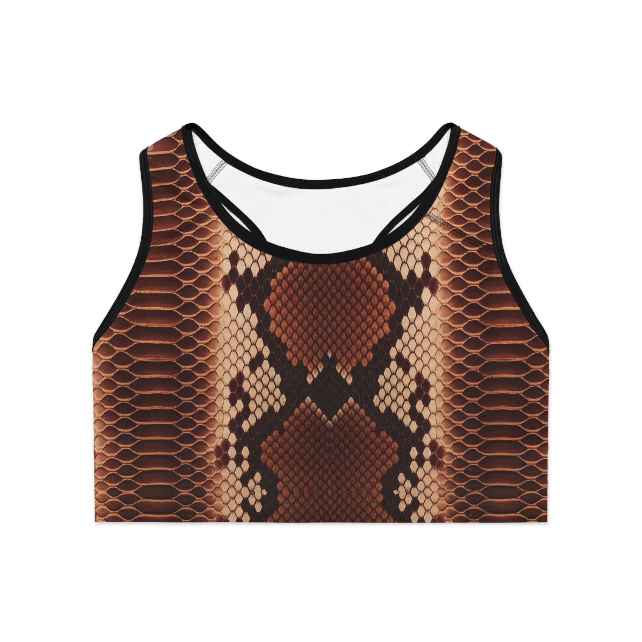 Stylish Snake Print Sports Bra for Comfort and Performance - Angel Body