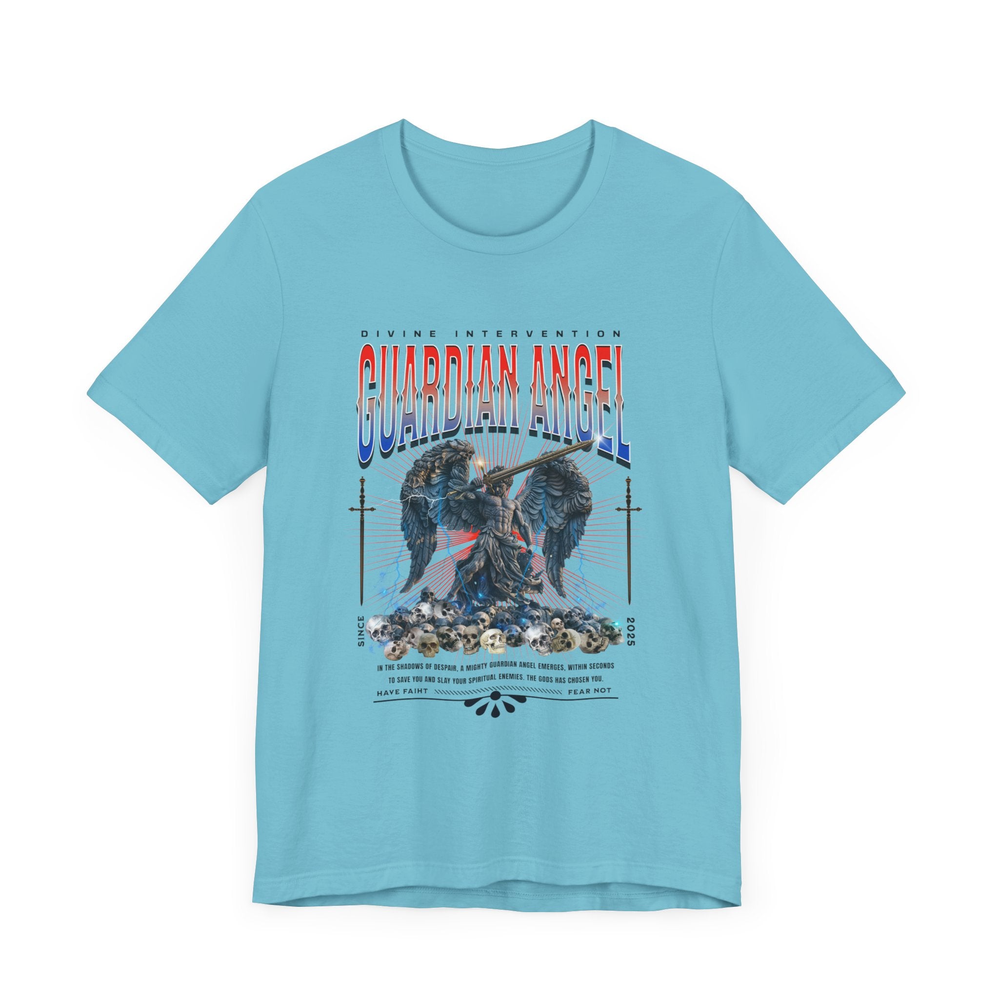 Unisex Jersey Short Sleeve Tee: Male Guardian Angel Spiritual Warrior - Angel Body