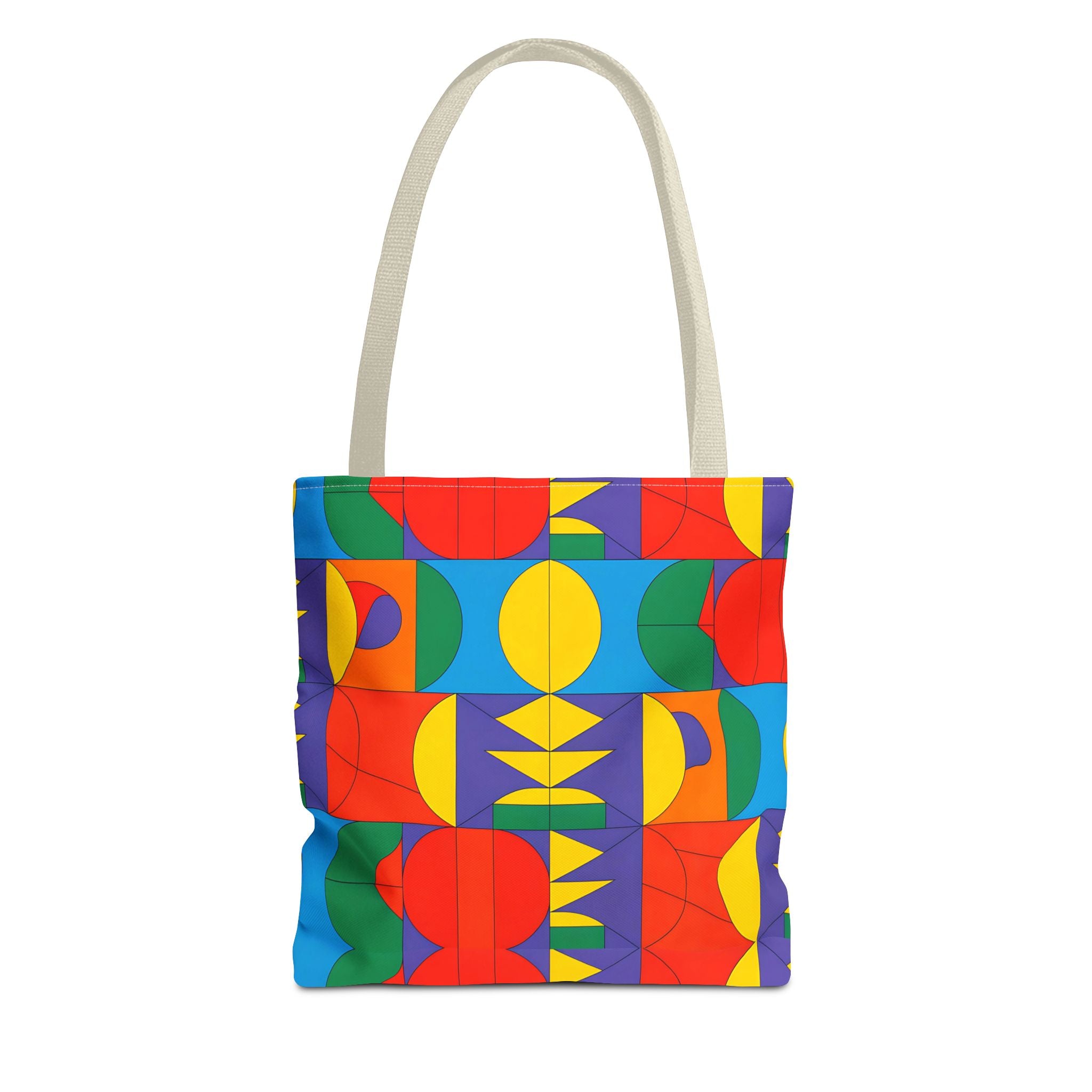 Colorful Geometric Tote Bag - Bold Patterns for Everyday Use - Angel Body