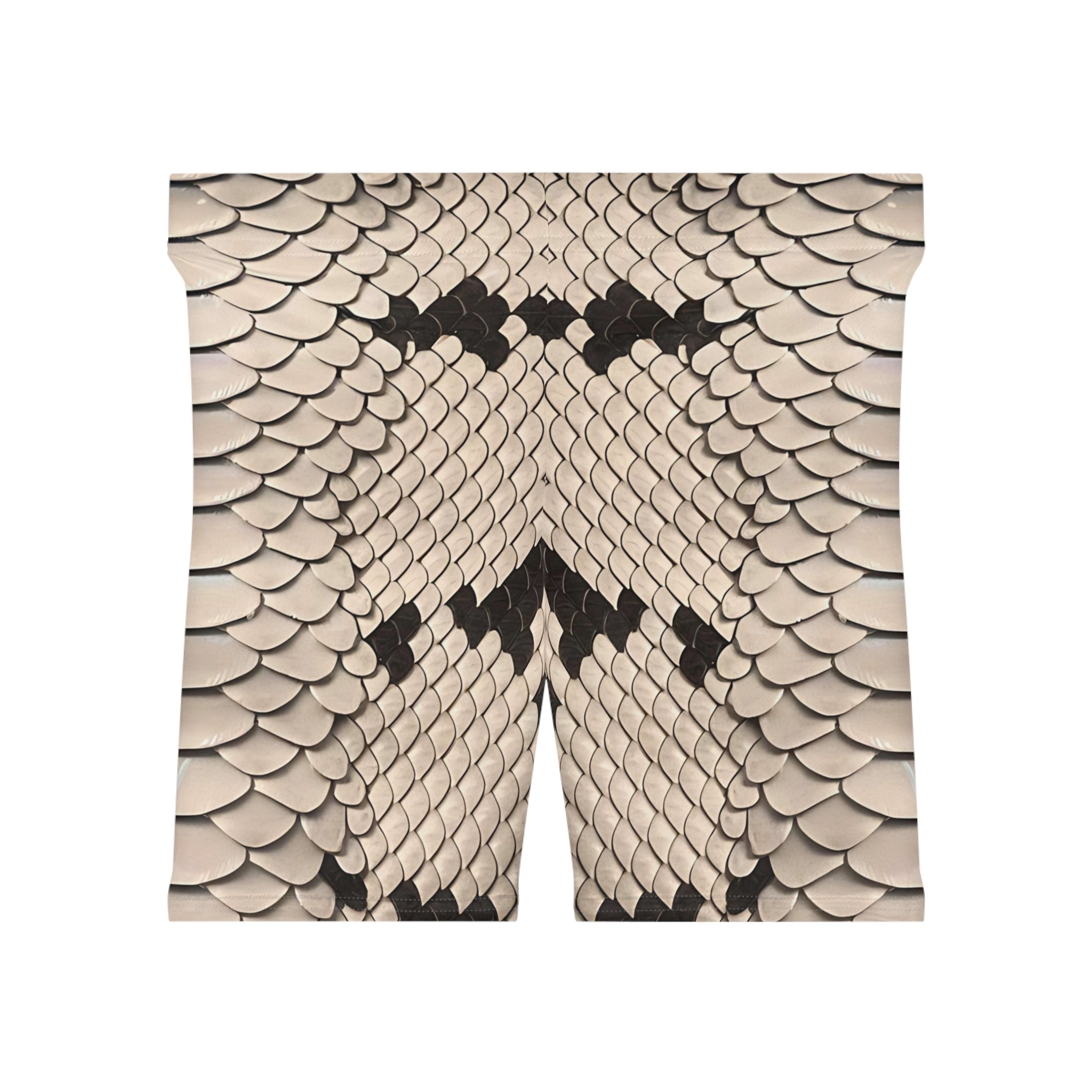 Women's Snake Print Biker Shorts - Stylish & Comfortable Activewear