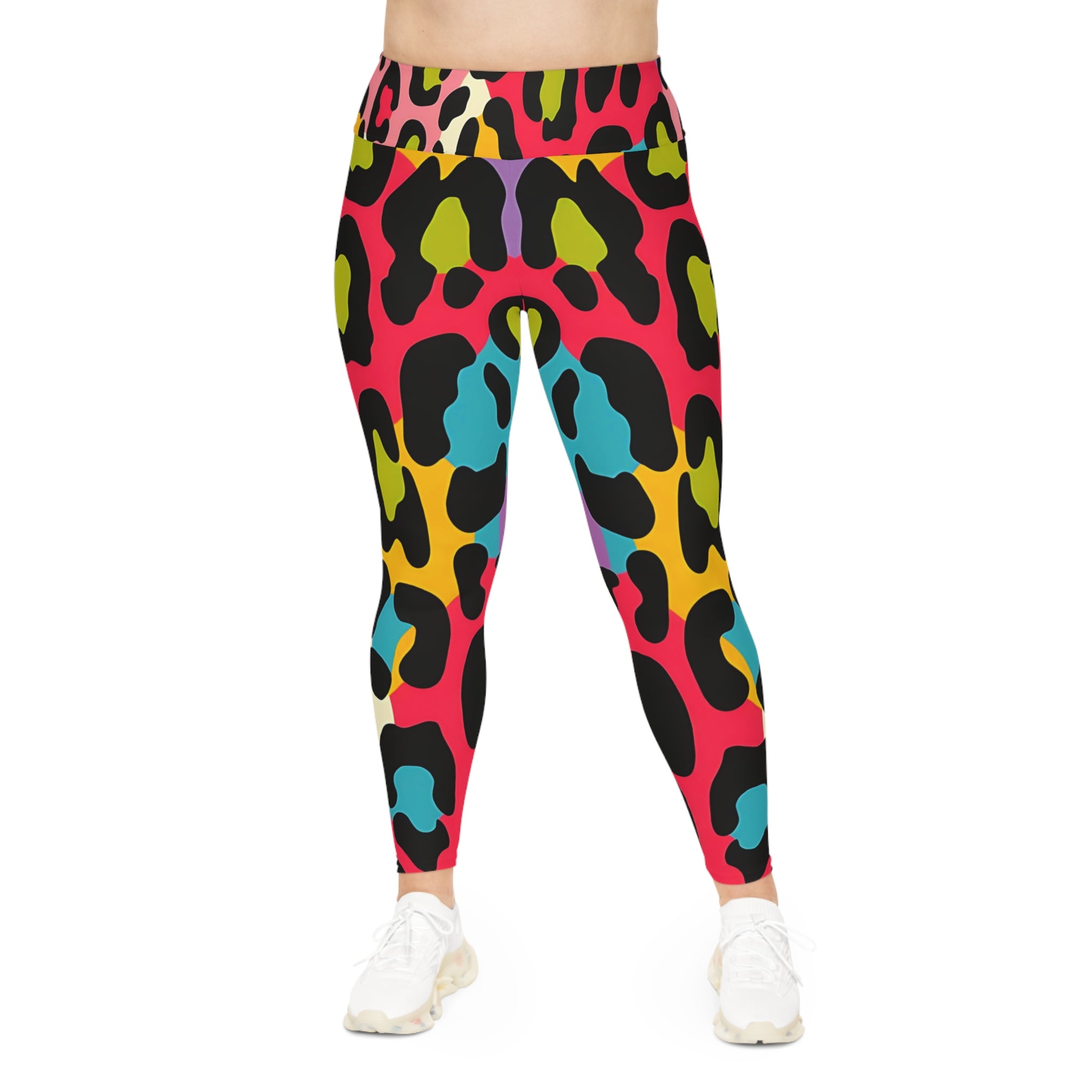 New Custom design Plus Size Leggings - Colorful Leopard style Print Activewear" You are going to be eye candy! - Angel Body