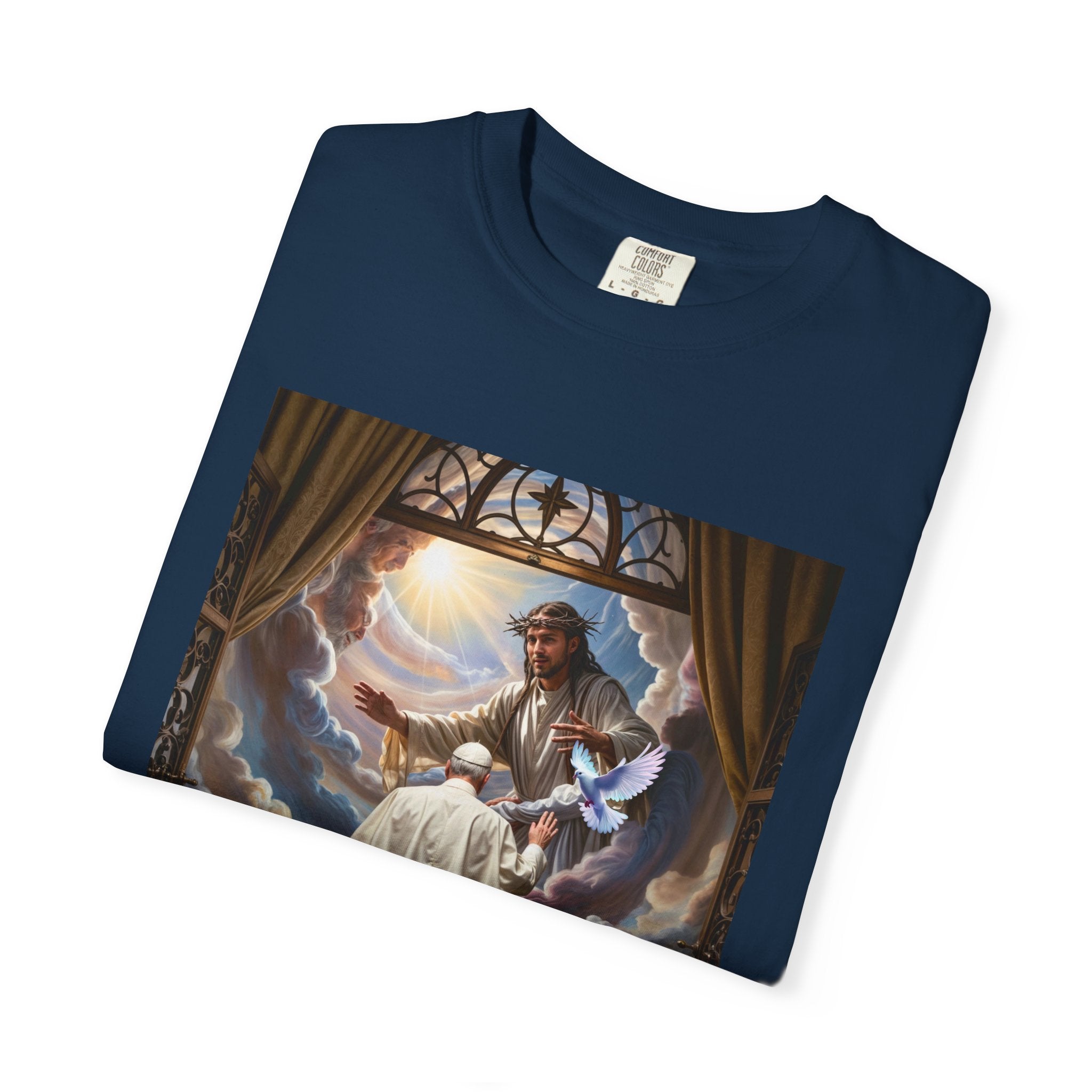 Artistic Unisex Garment-Dyed T-shirt - Divine Inspiration Design - Angel Body