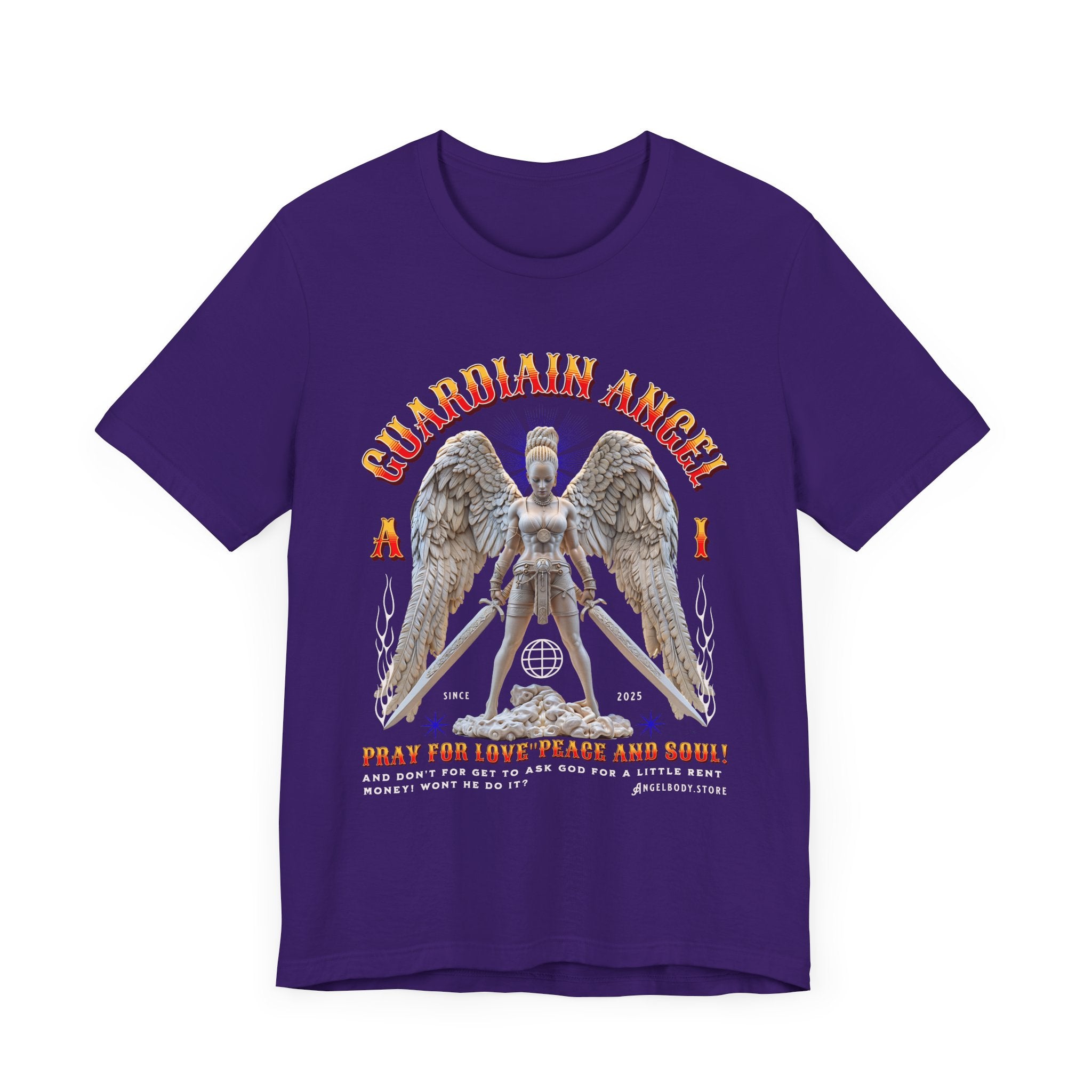 Unisex Jersey Short Sleeve Tee: Guardian Angel Spiritual Warrior - Angel Body