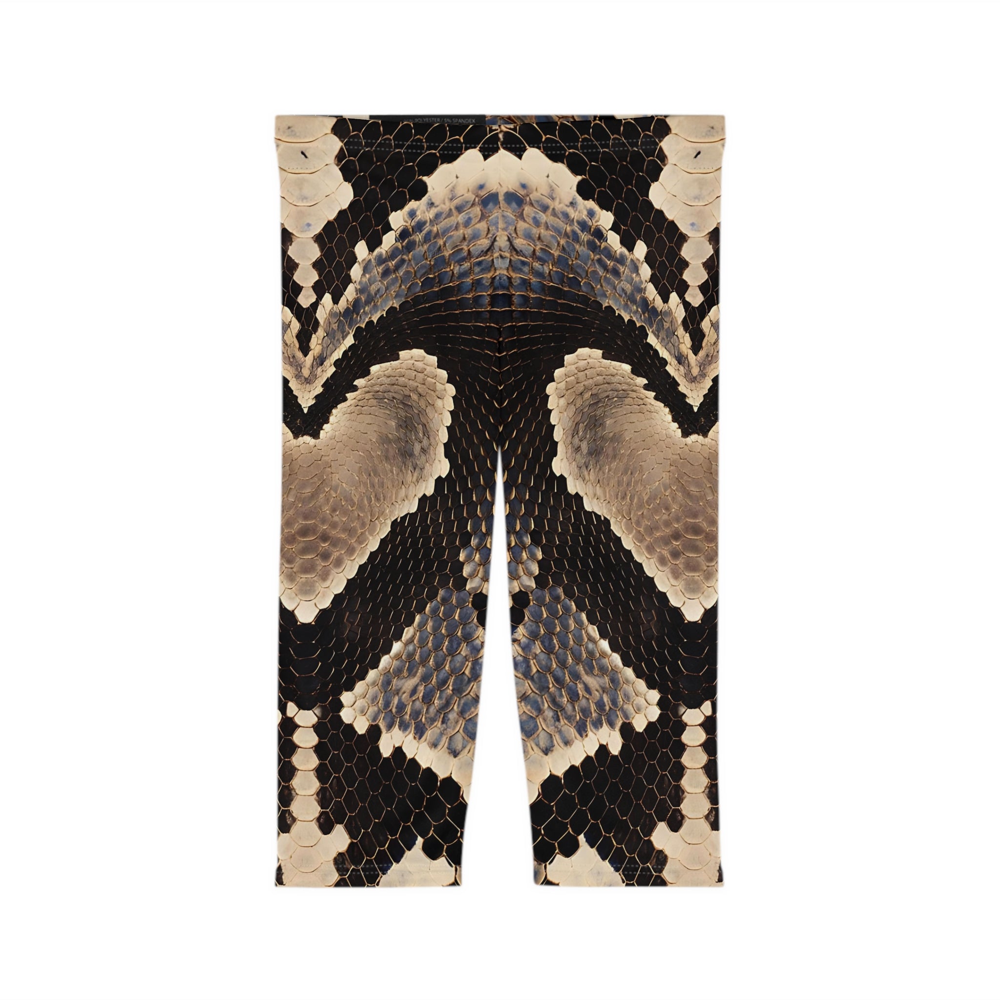 Wild Python Print Women’s Capri Leggings | Stylish and Comfortable Activewear - Angel Body