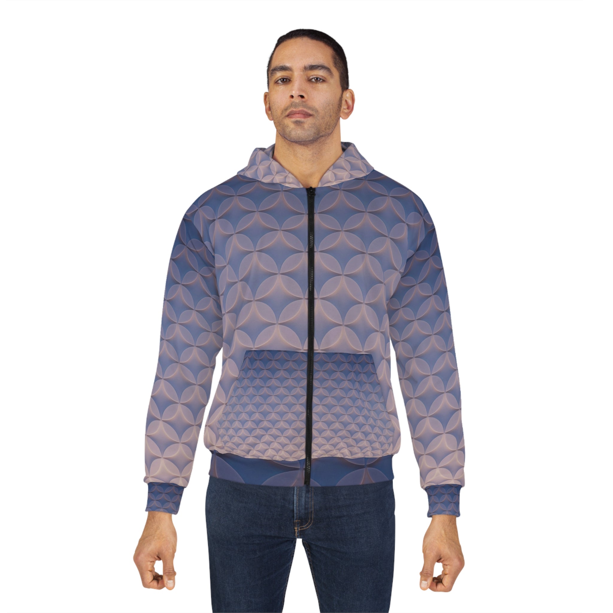 Spiritual Prayer Warrior Unisex Zip Hoodie - Inspirational Design for Comfort and Faith - Angel Body