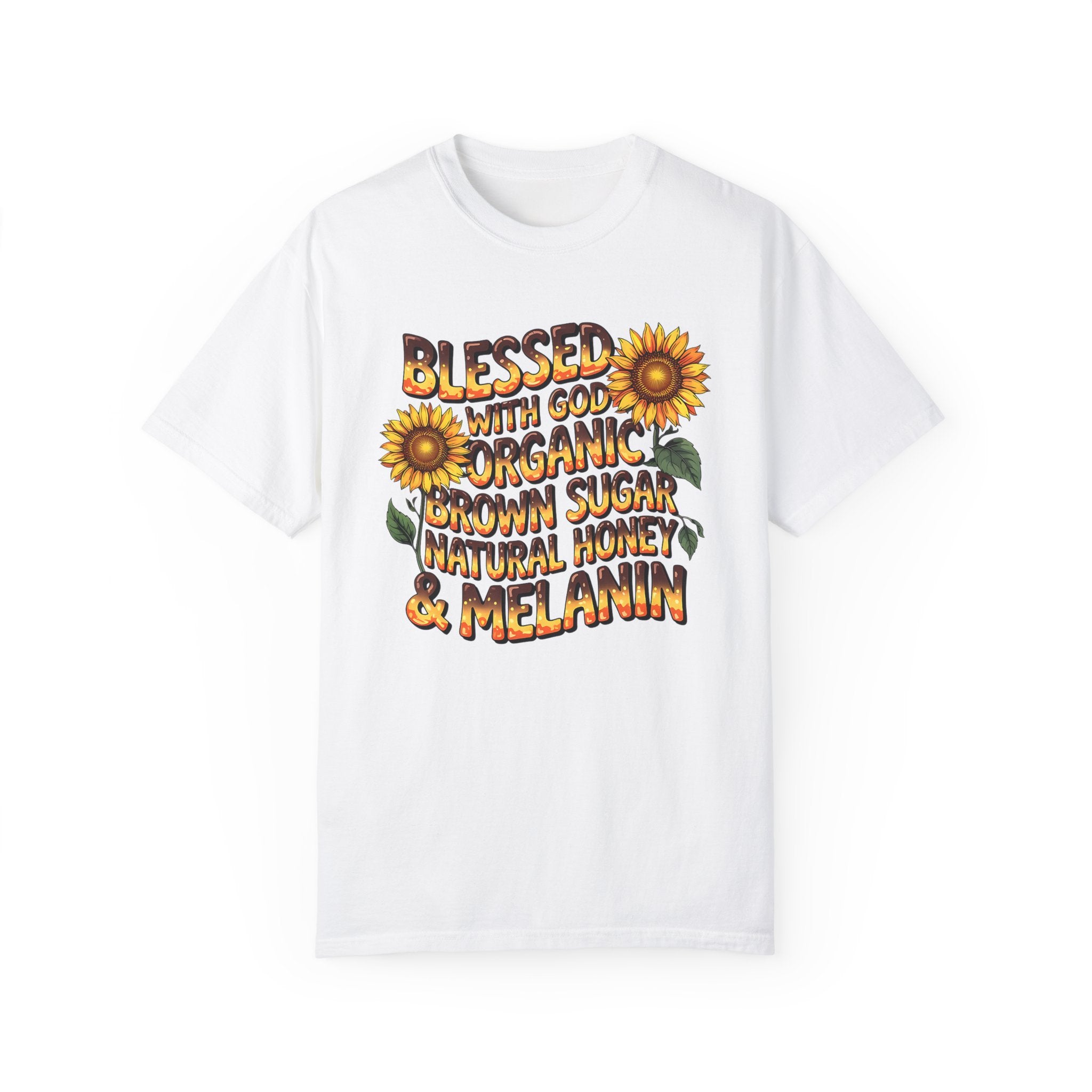Blessed with God Sunflower T-Shirt - Organic & Melanin Vibe