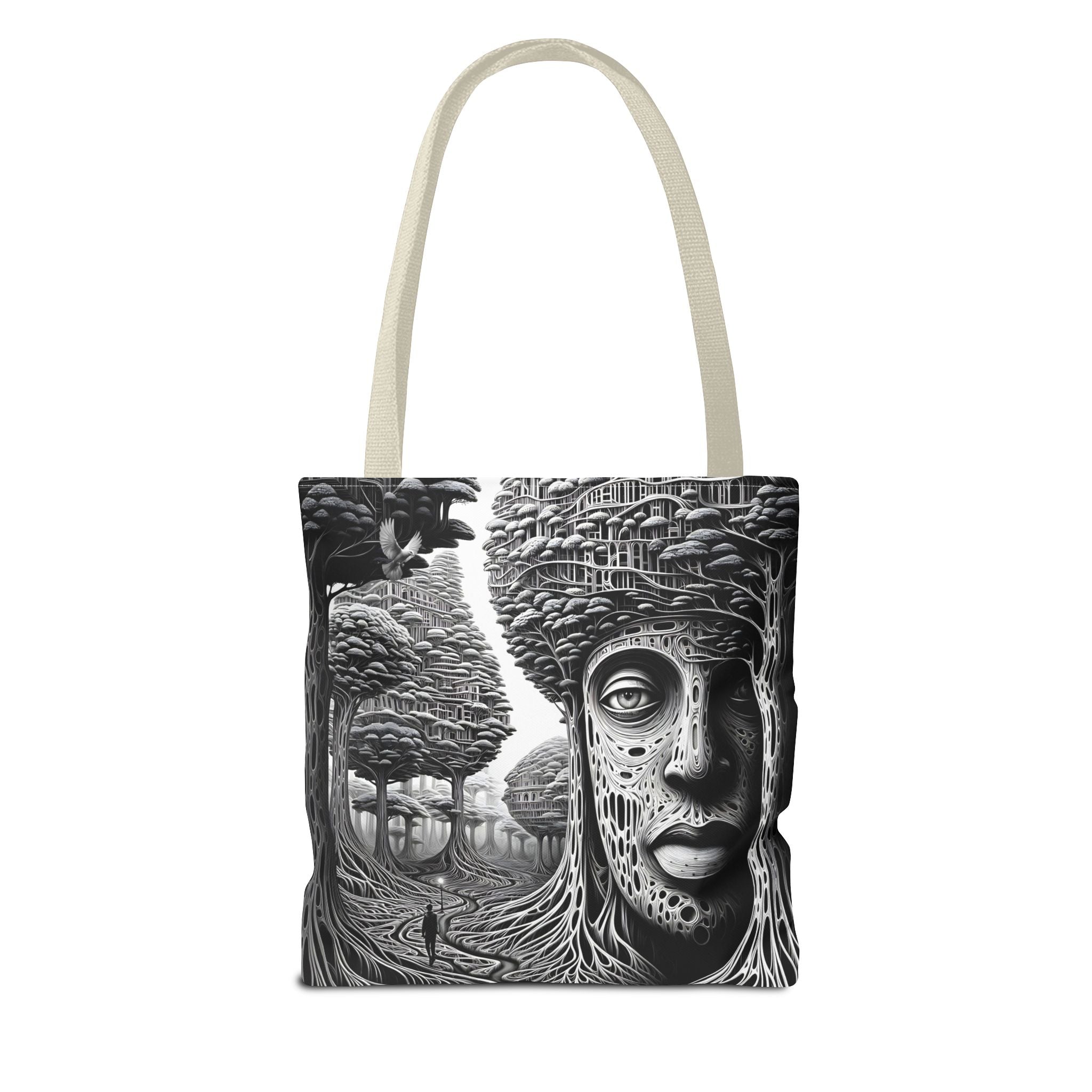 Elegant Crane Tote Bag - Artistic Nature Design for Daily Use and Celebrations - Angel Body