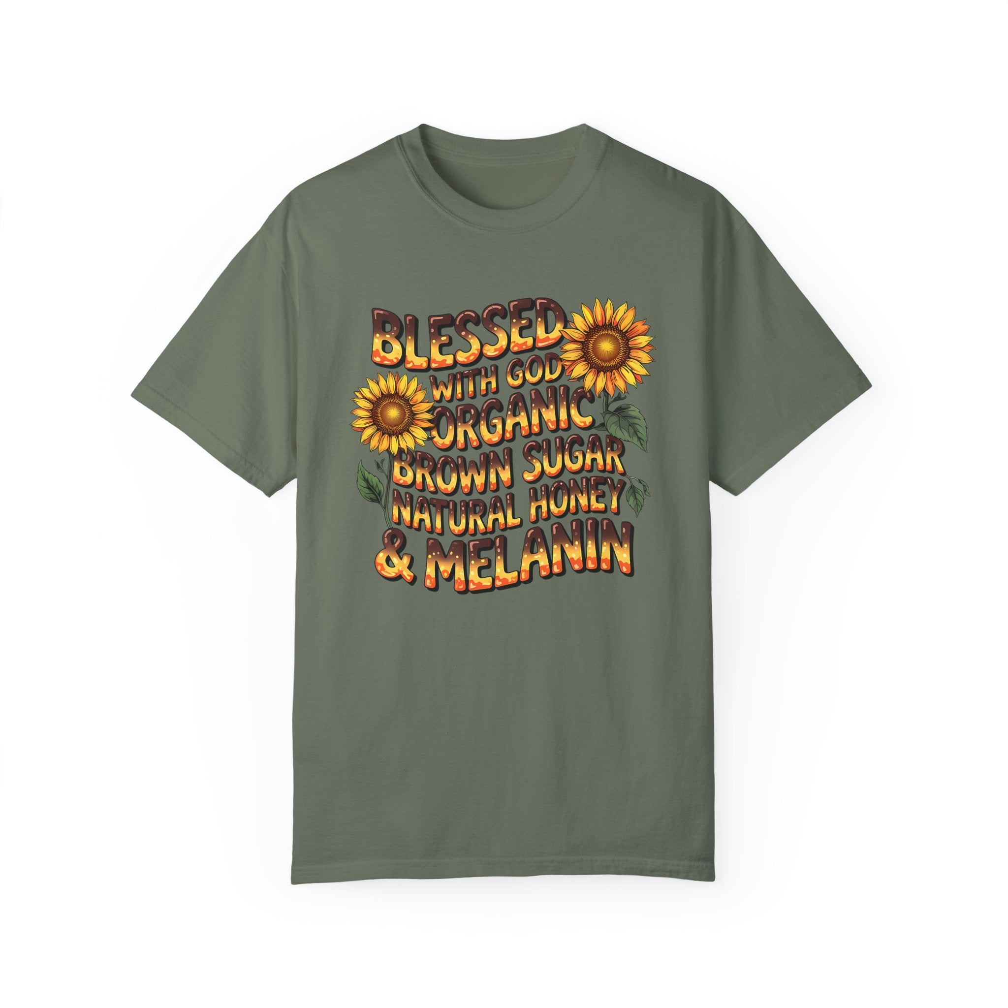 Blessed with God Sunflower T-Shirt - Organic & Melanin Vibe