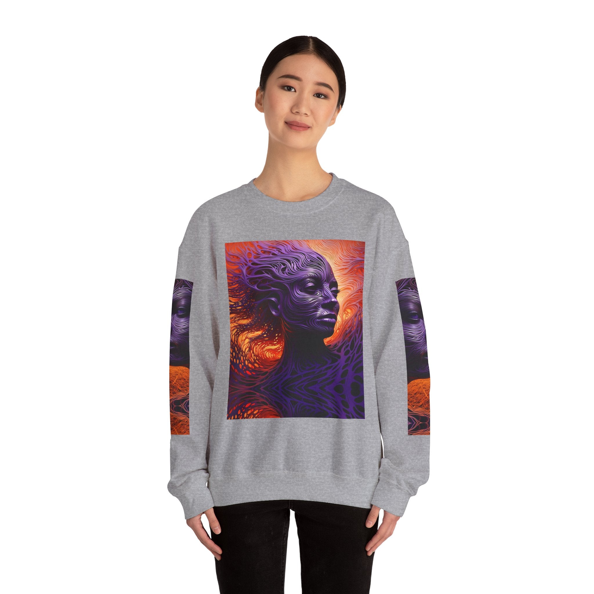 Purple Wind Mystical Abstract Unisex Sweatshirt - Angel Body