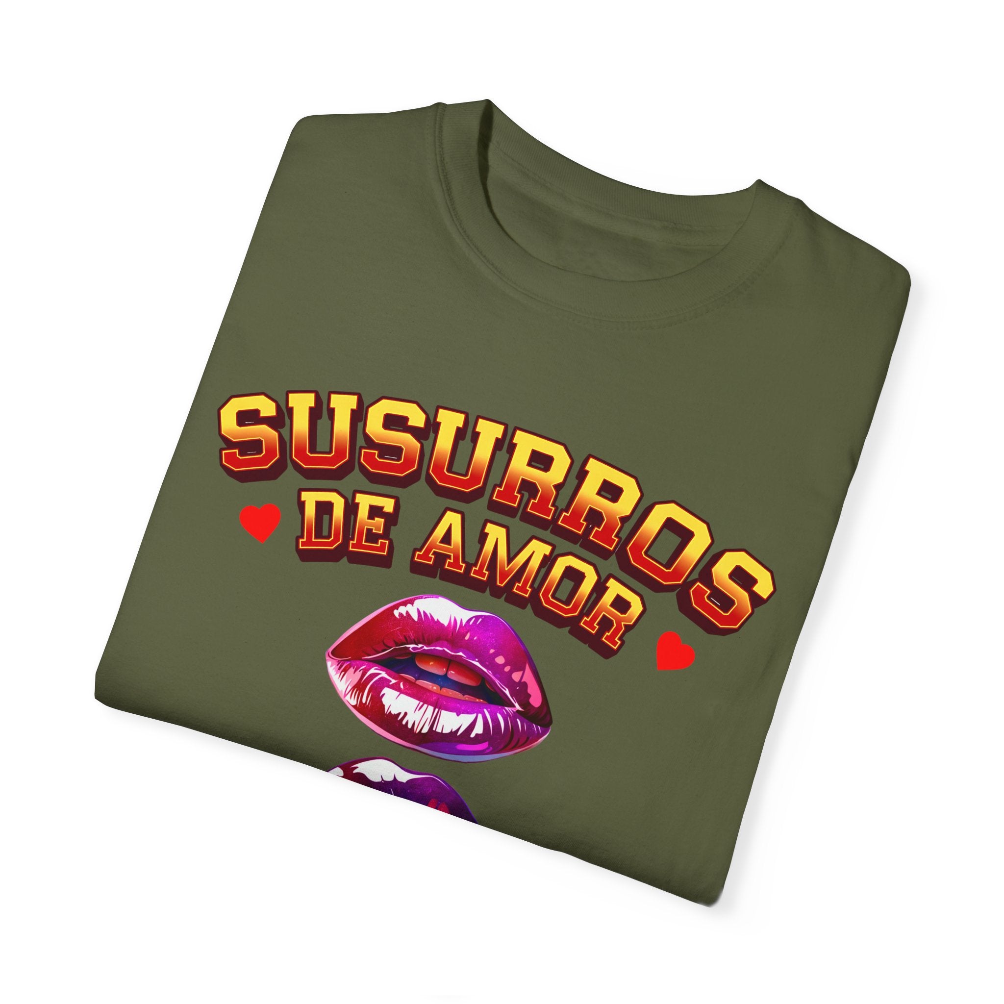 Unisex Artistic Lip Print T-Shirt - 'Susurros de Amor' - Angel Body