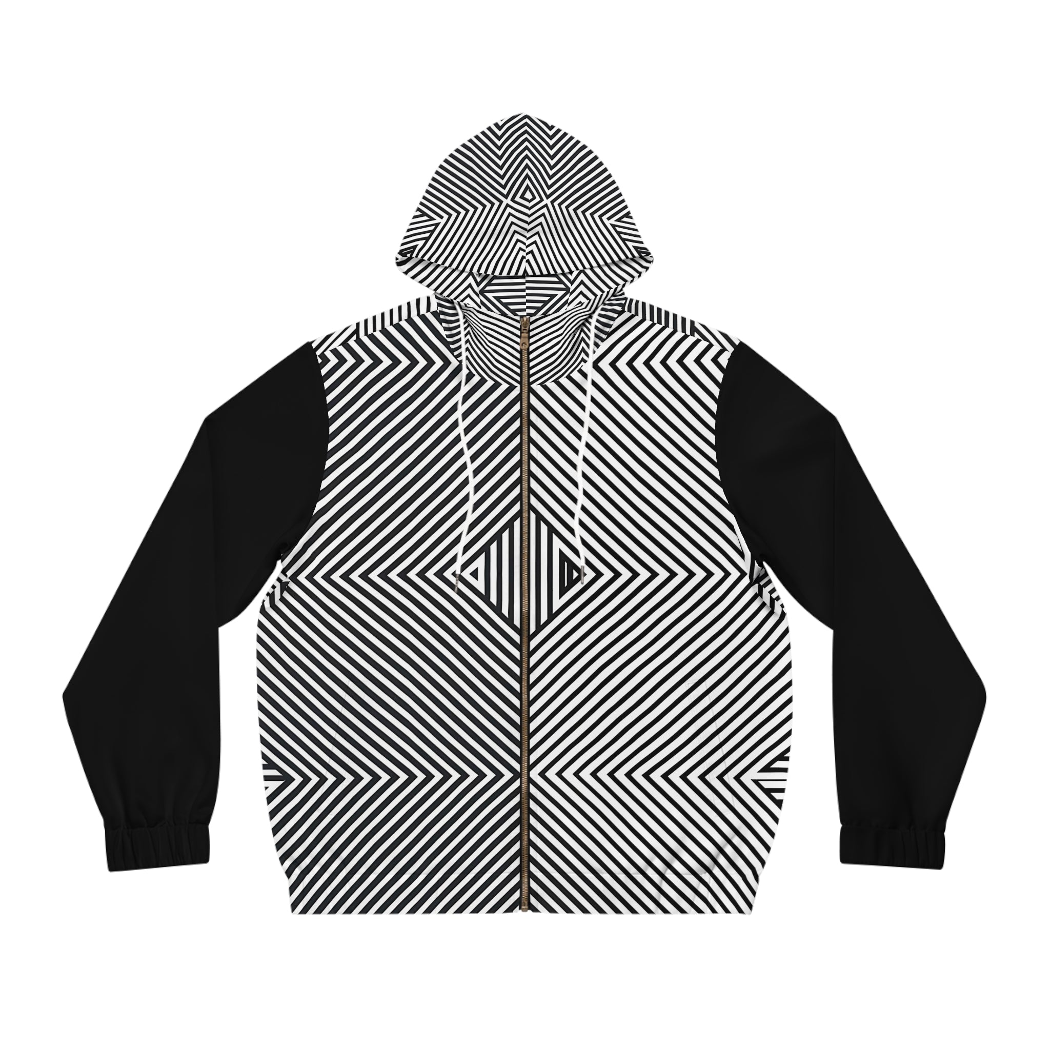 Urban Legend 2 Full-Zip Hoodie | Stylish Black & White Graphic Sweatshirt for Music Lovers - Angel Body