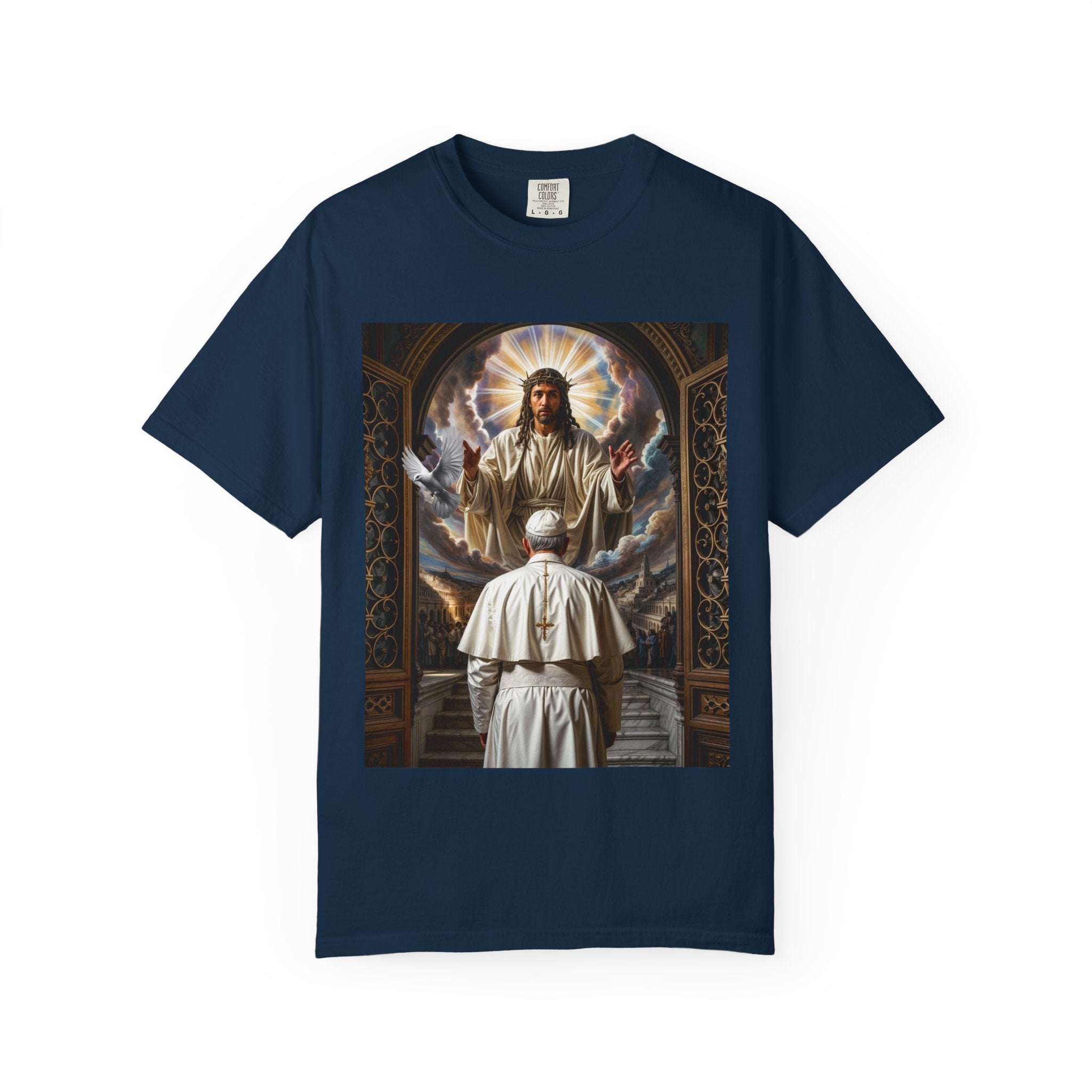 Religious Inspiration T-shirt - Jesus and Pope - Angel Body