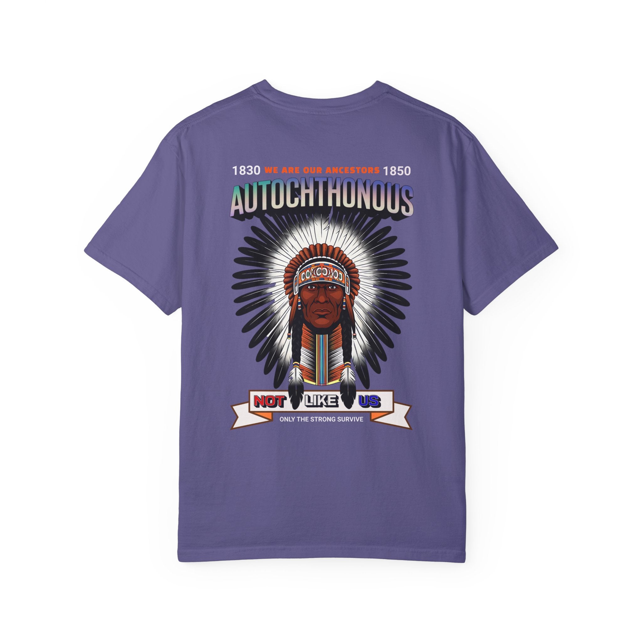 Autochthonous Unisex Garment-Dyed T-Shirt - We Are Our Ancestors 1850 - Angel Body