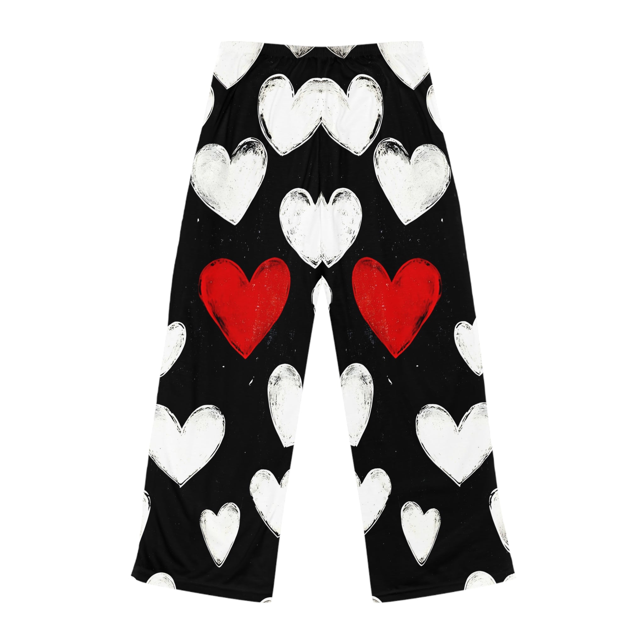 Cozy Heart Print Women's Pajama Pants - Perfect for Valentine's Day & Relaxation - Angel Body