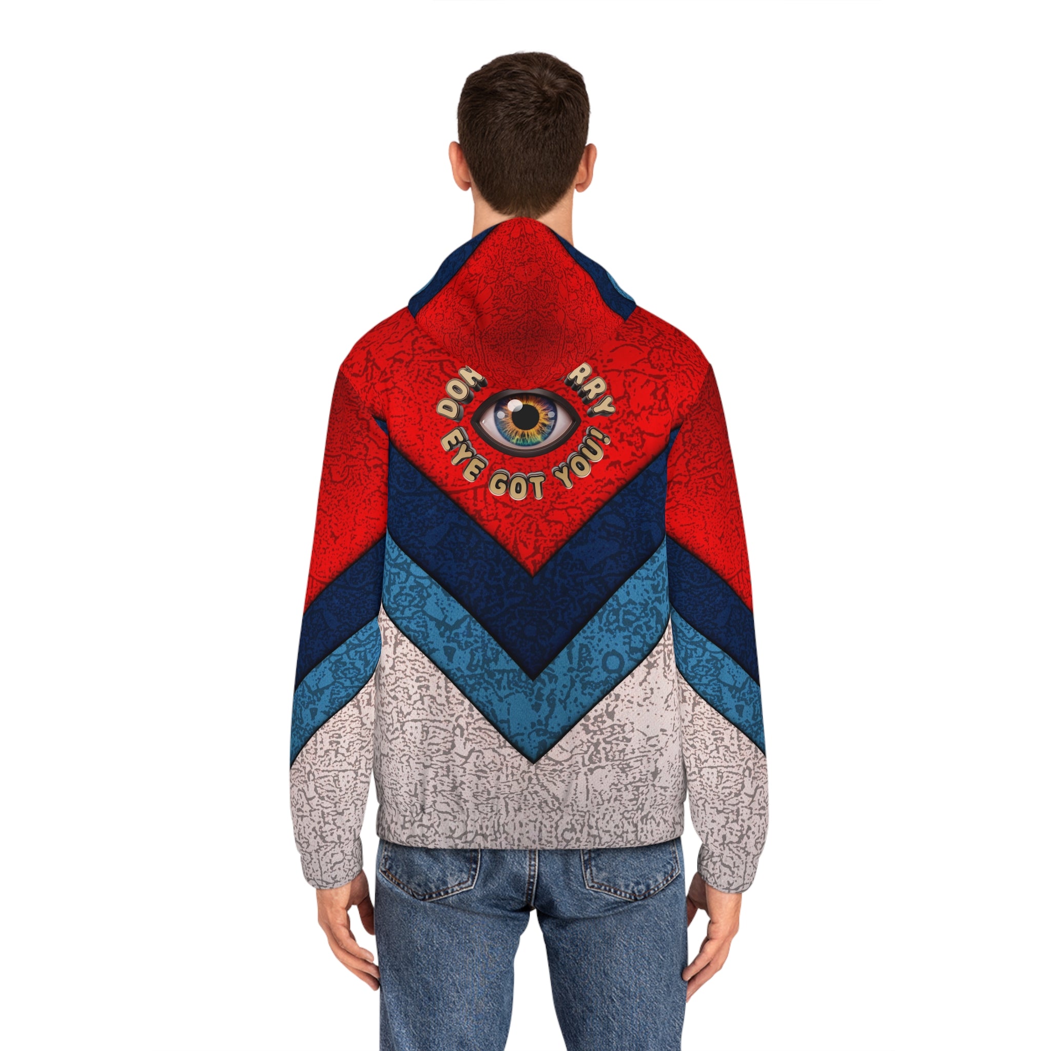 Full-Zip Hoodie Eye Got You Graphic Trendy Men's - Angel Body