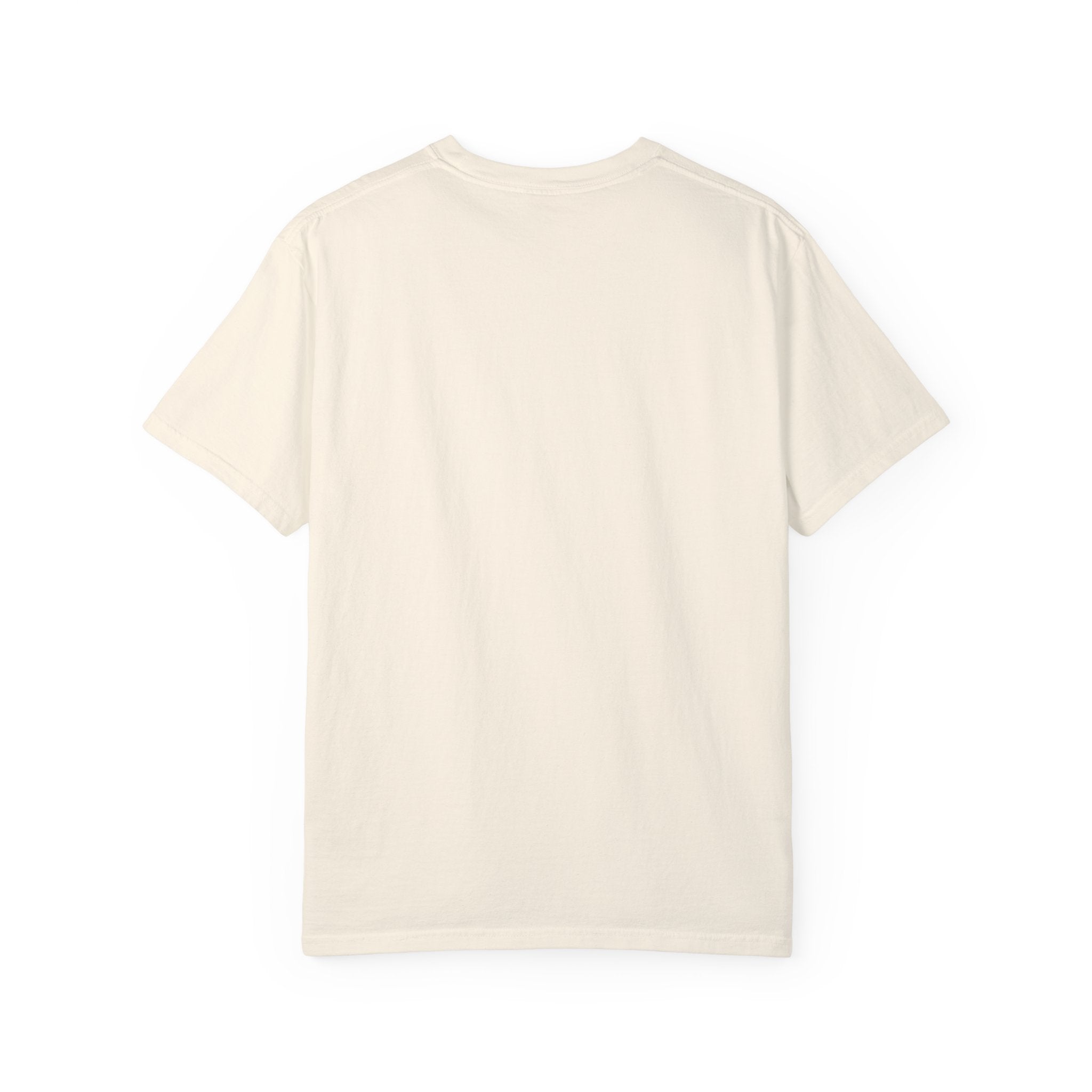 Artistic Unisex Garment-Dyed T-Shirt with Abstract female face Profile Design - Angel Body