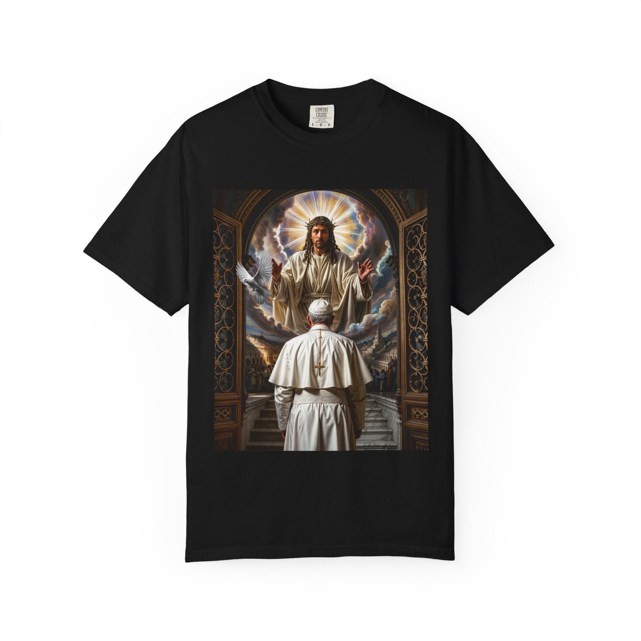 Religious Inspiration T-shirt - Jesus and Pope - Angel Body