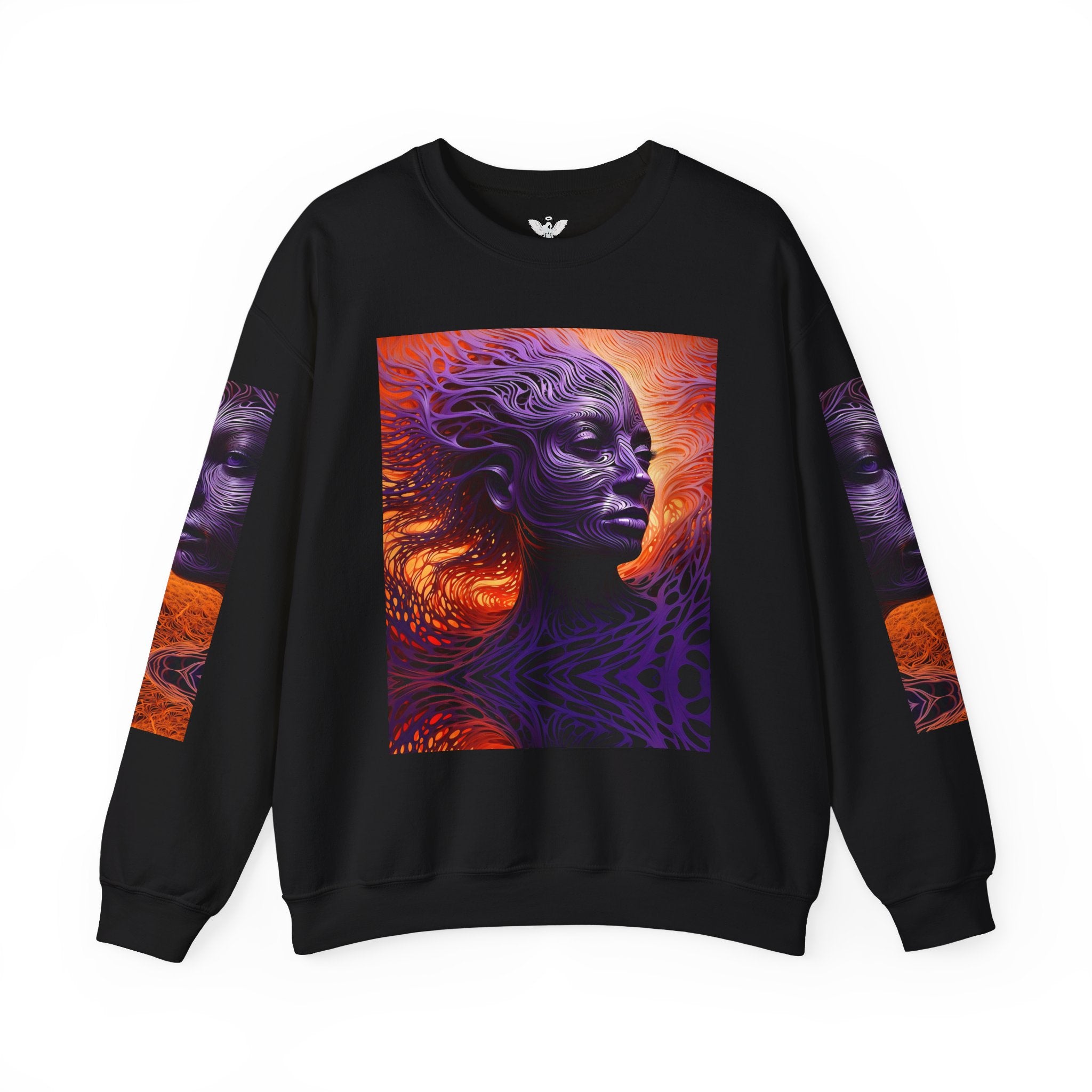 Purple Wind Mystical Abstract Unisex Sweatshirt - Angel Body