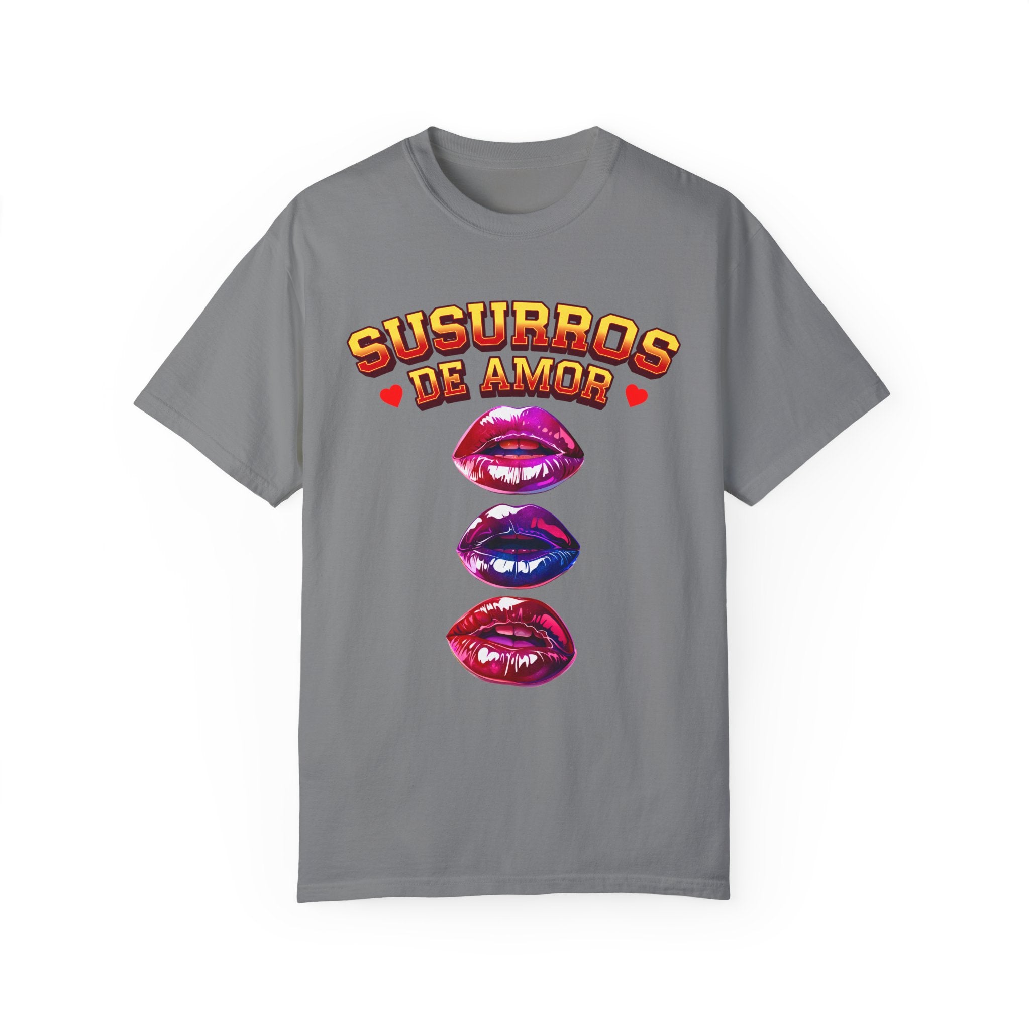 Unisex Artistic Lip Print T-Shirt - 'Susurros de Amor' - Angel Body