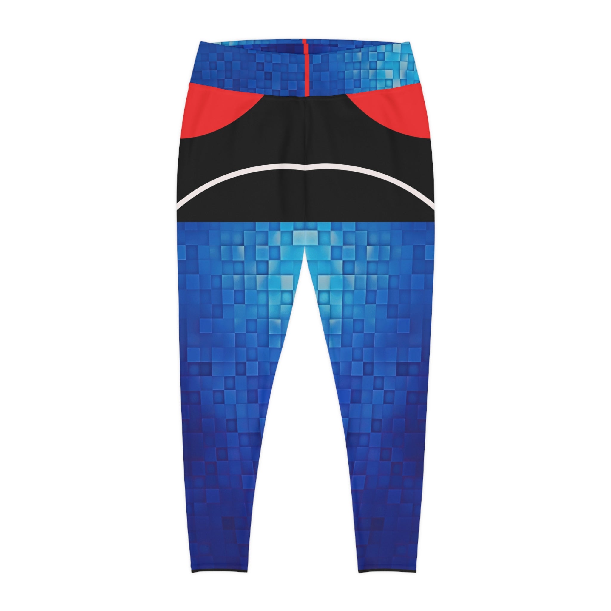 Vibrant Plus Size Leggings with Colorful Geometric Design - Angel Body