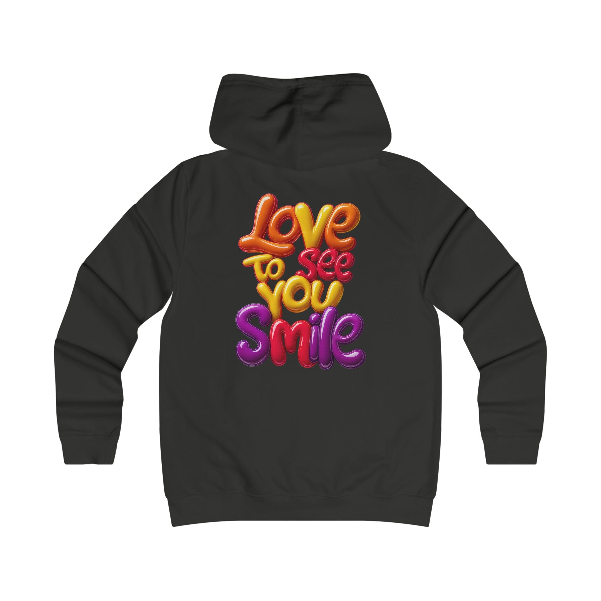 Girlie College Hoodie: 3D. Love to see you smile - Angel Body