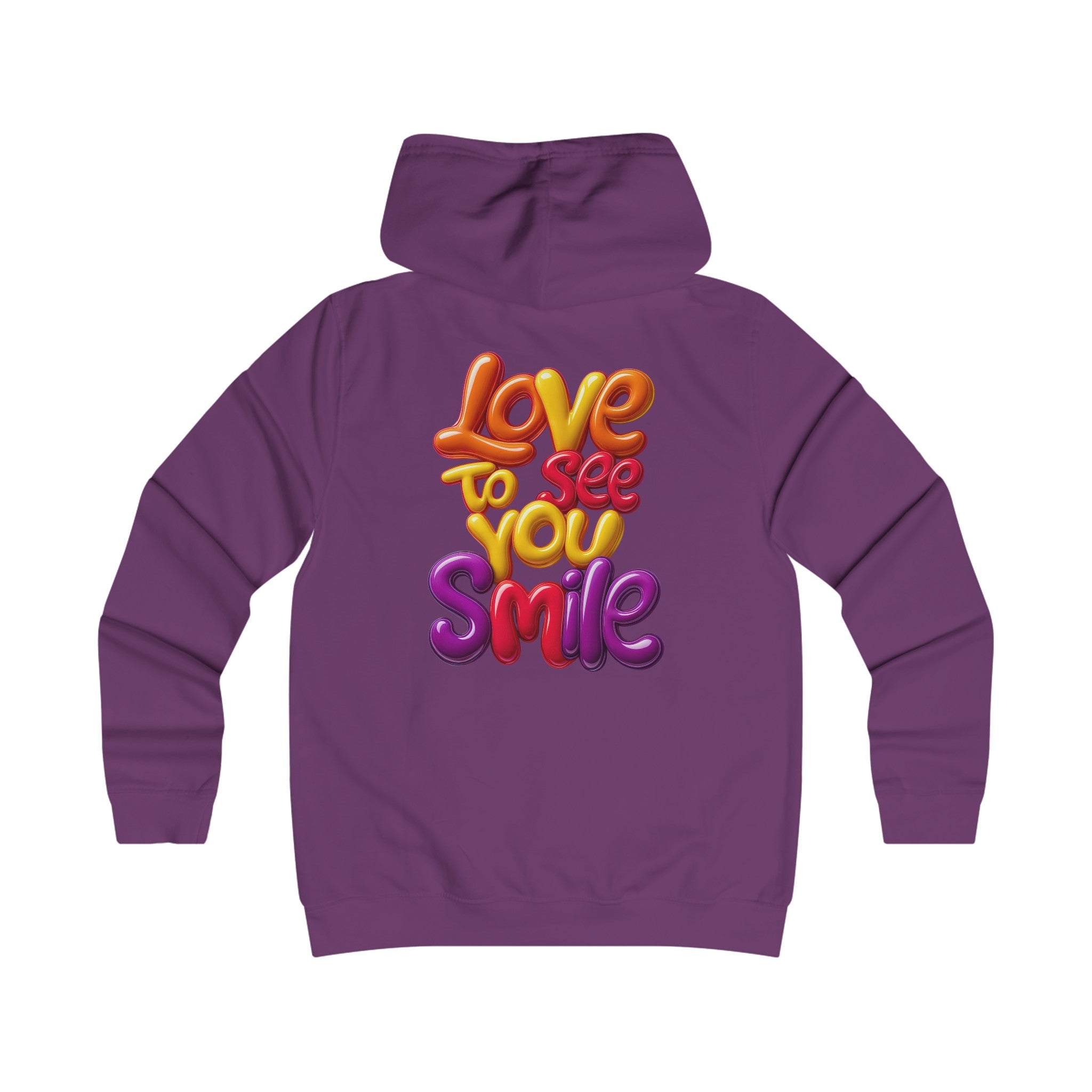 Girlie College Hoodie: 3D. Love to see you smile - Angel Body