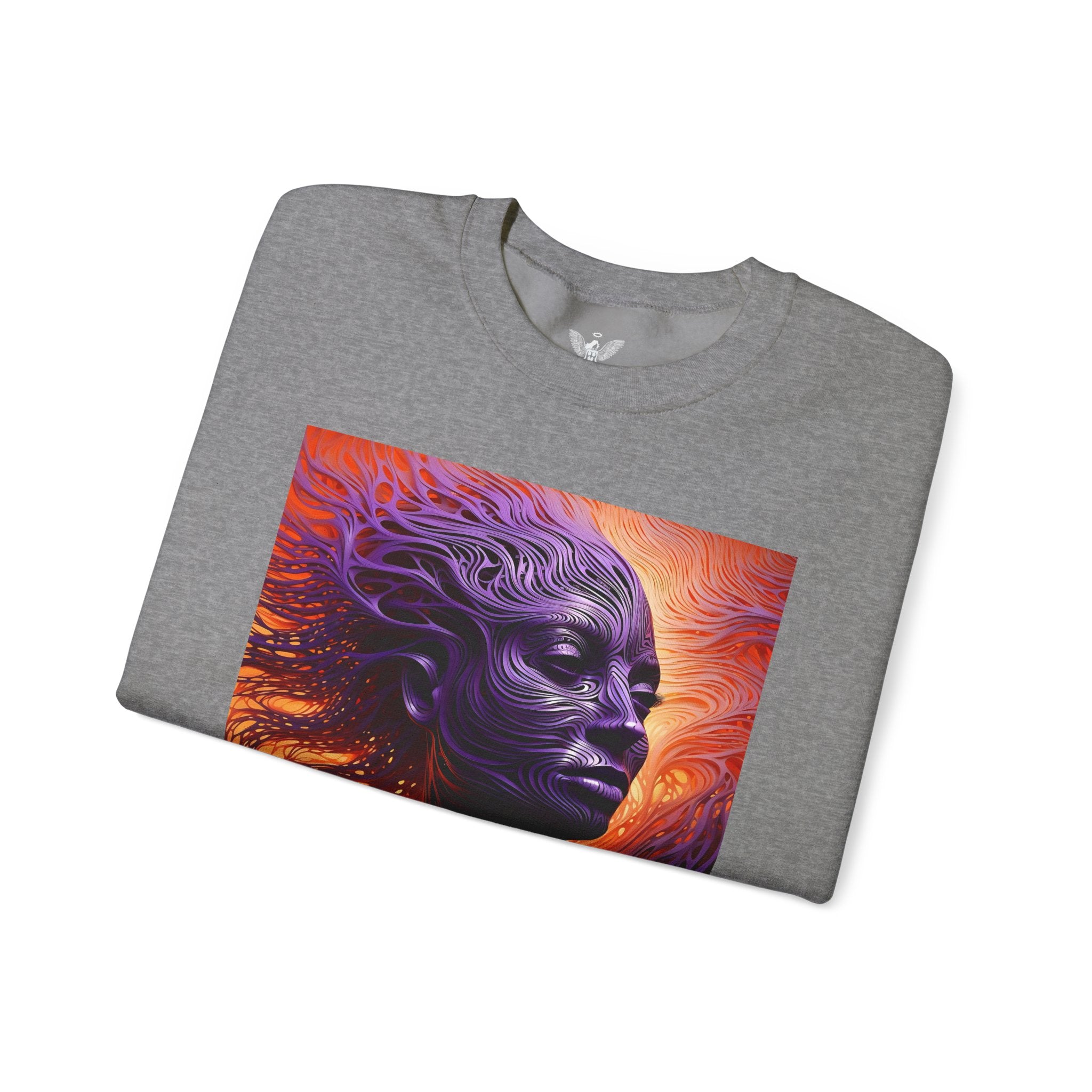 Purple Wind Mystical Abstract Unisex Sweatshirt - Angel Body