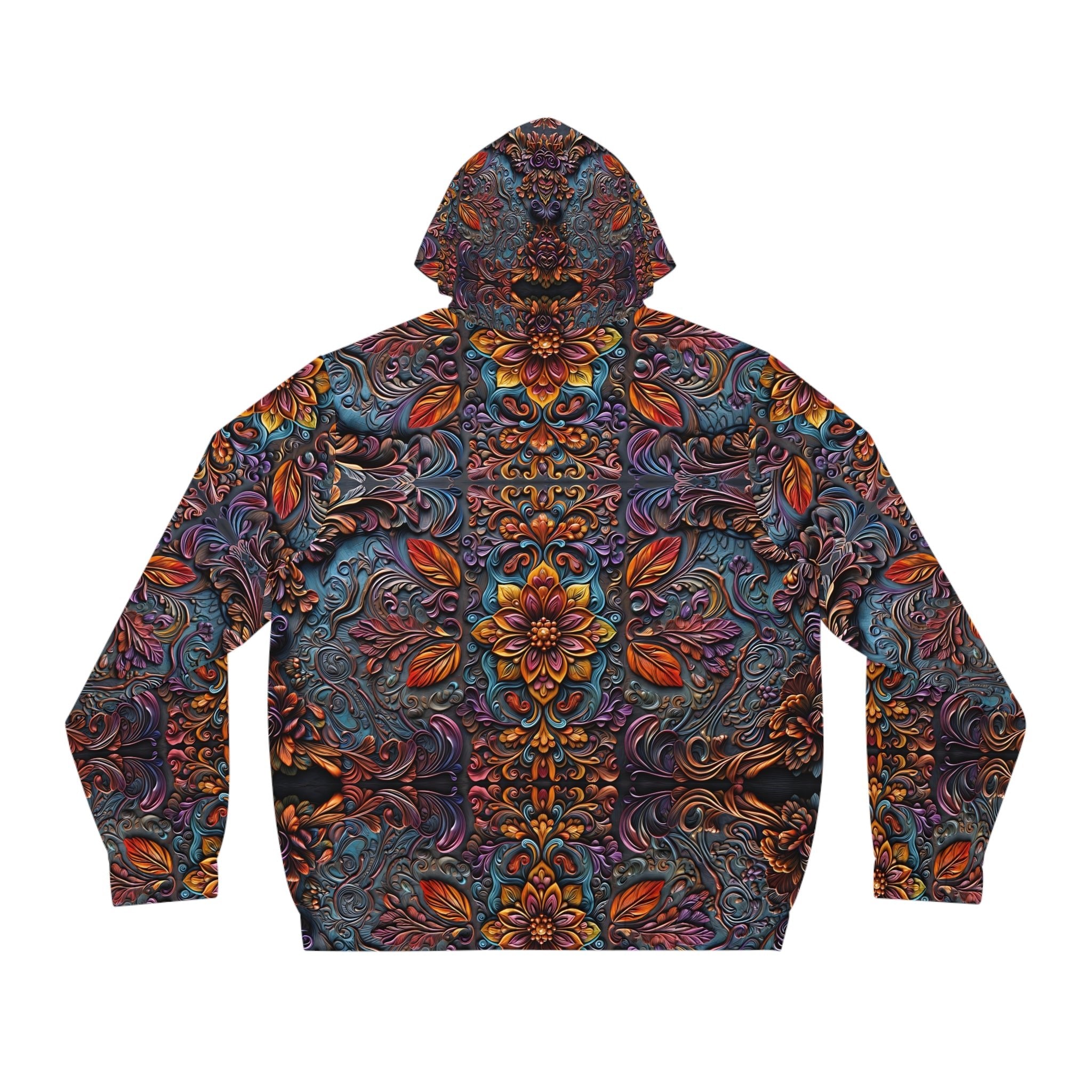 Colorful 3D Floral Mandala Men's Full - Zip Hoodie - Cozy, Stylish, Perfect for Fall - Angel Body