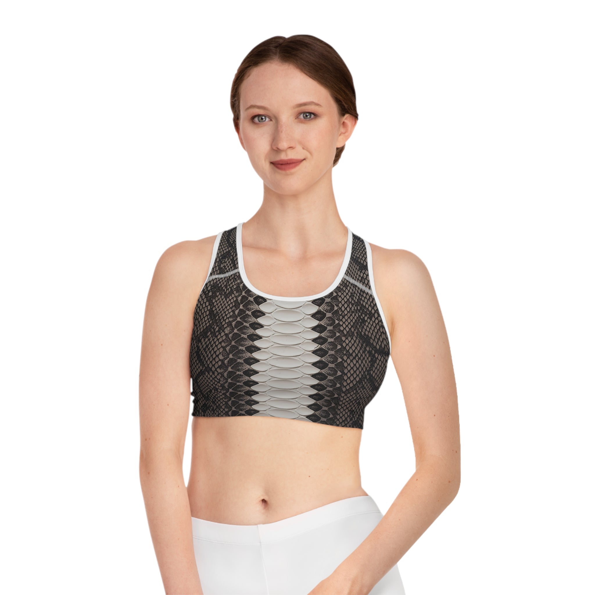 Stylish Snake Skin Sports Bra for Active Women