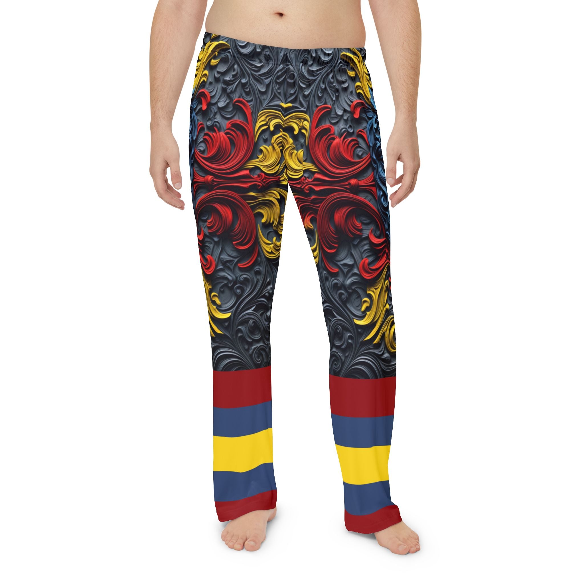 Retro Graphic Pajama Pants - Angel Body
