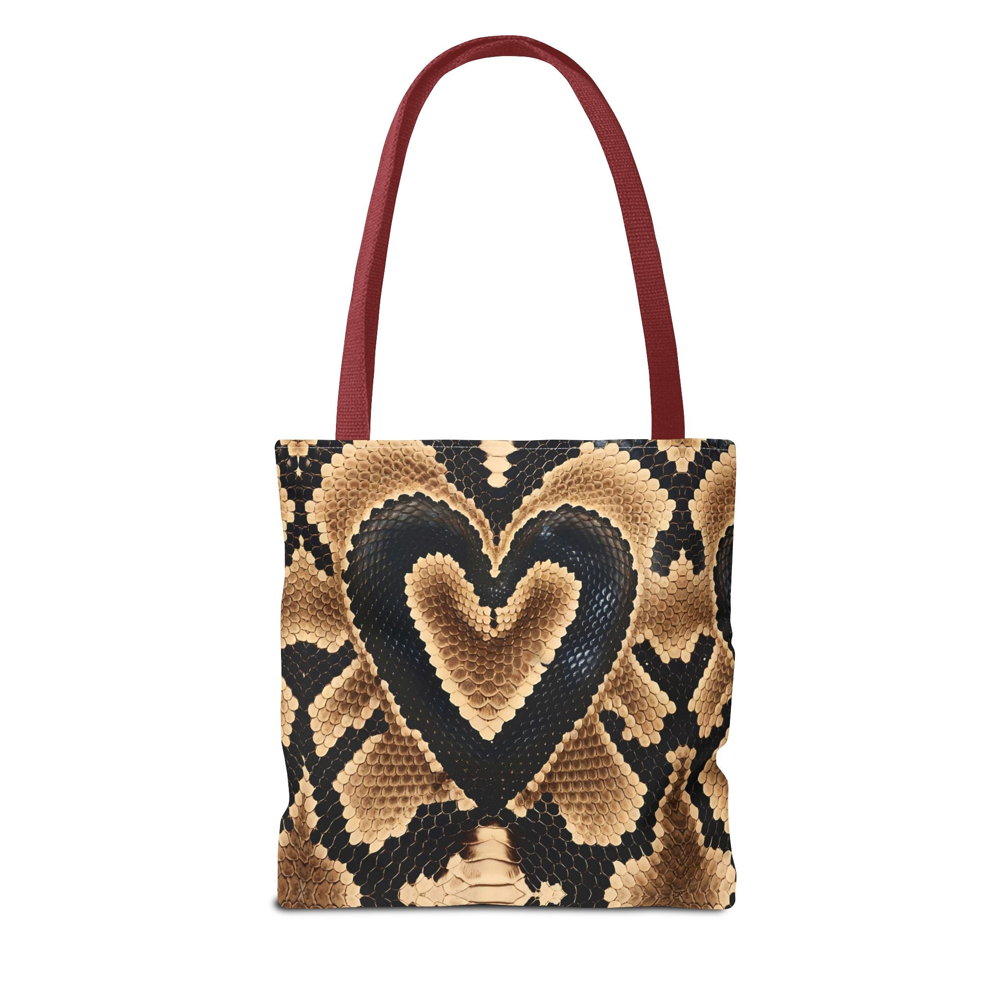 Heart Snake Print Tote Bag - Stylish and Unique for Everyday Use - Angel Body