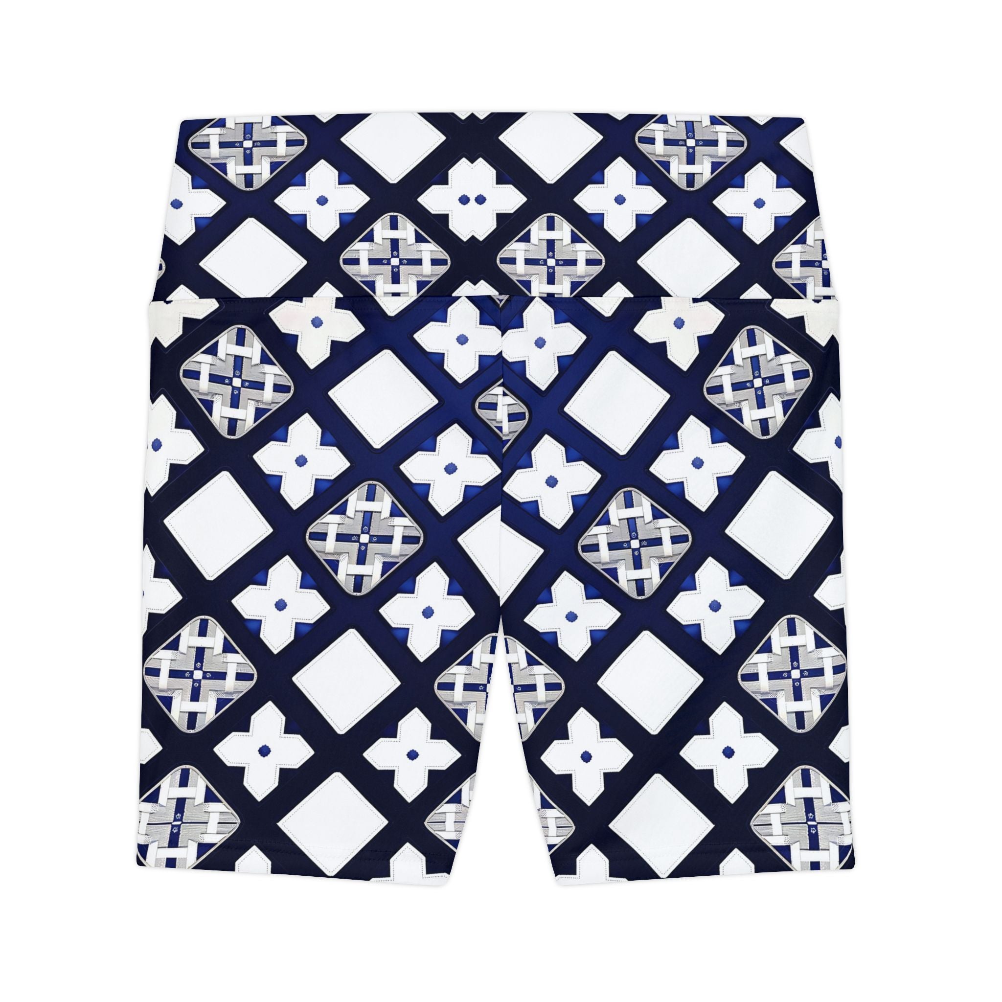 Stylish Women's Workout Shorts with Modern Pattern - Angel Body