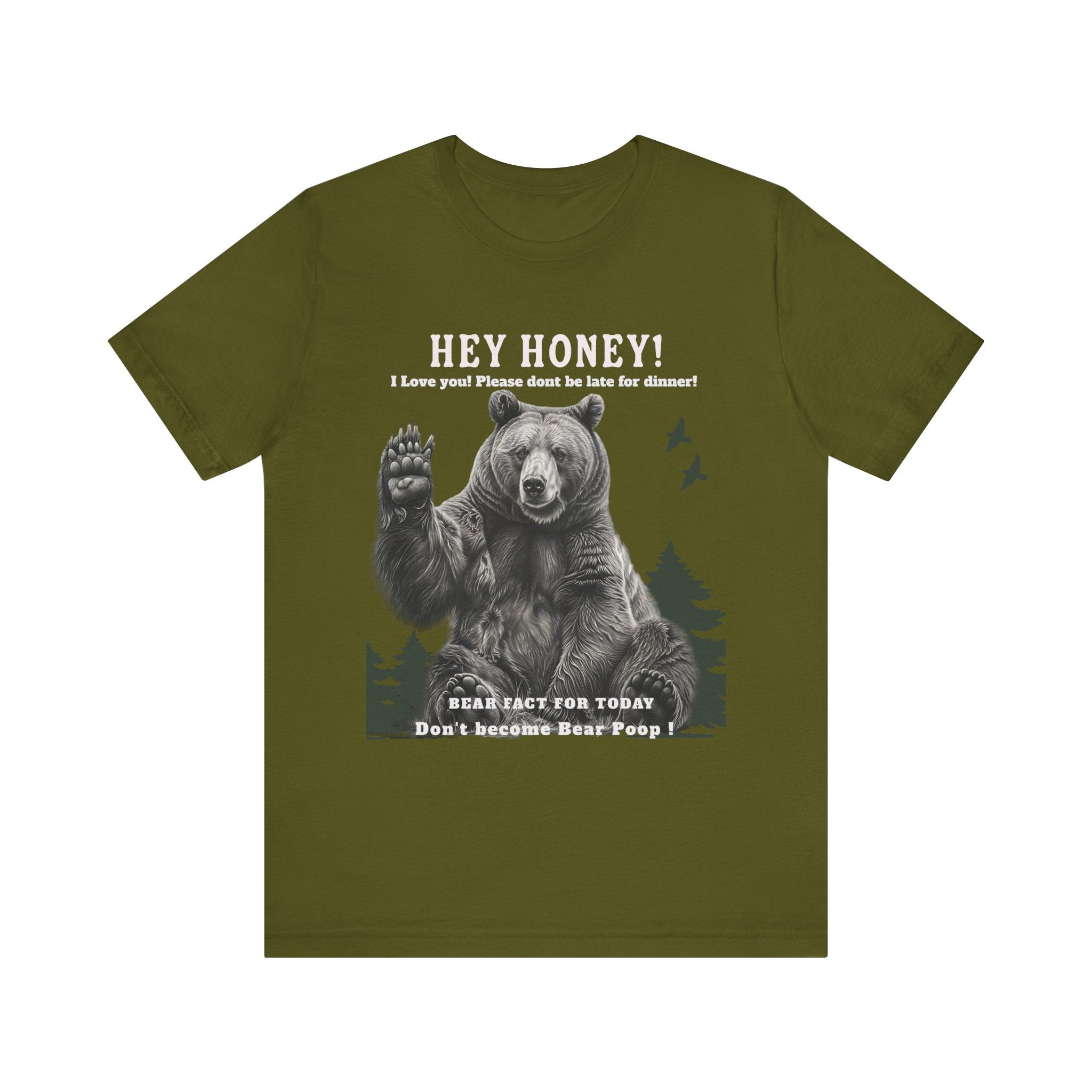 Unisex Jersey Short Sleeve Tee Fun/ hilarious design Don't Feed The Bear - Angel Body