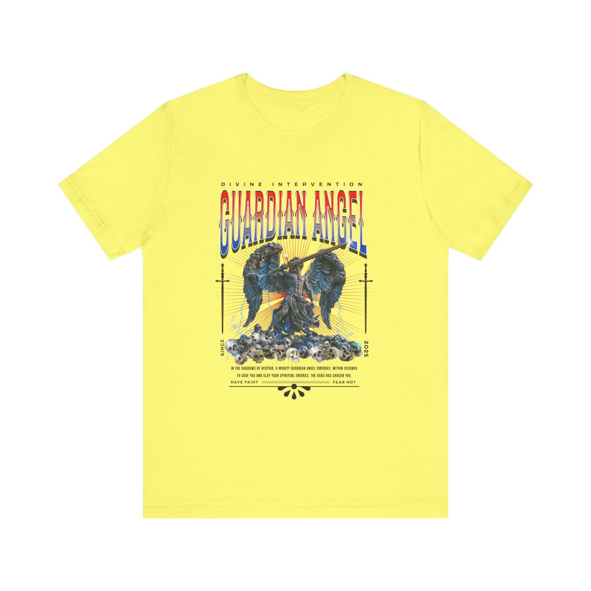 Unisex Jersey Short Sleeve Tee: Male Guardian Angel Spiritual Warrior - Angel Body