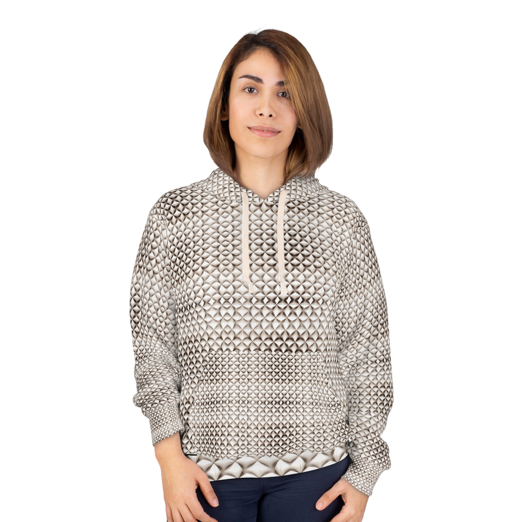 Geometric Unisex Pullover Hoodie - Unique Pattern for Fashion Lovers - Angel Body