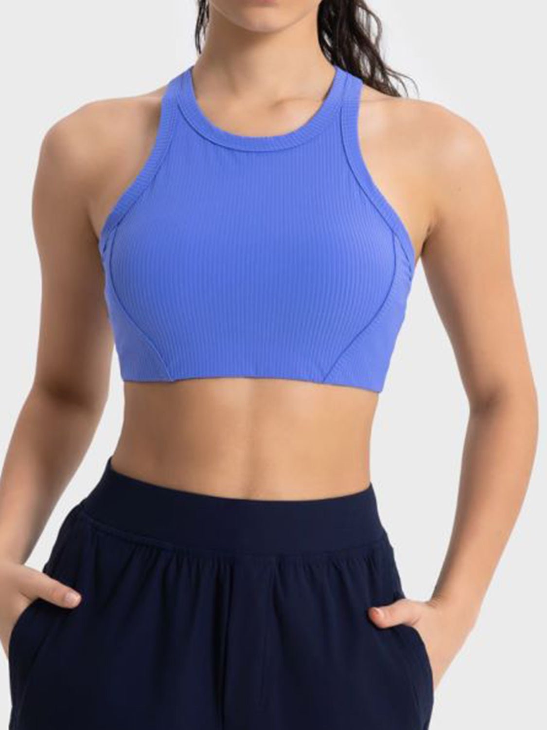 Wide Strap Cropped Sport Tank - Angel Body