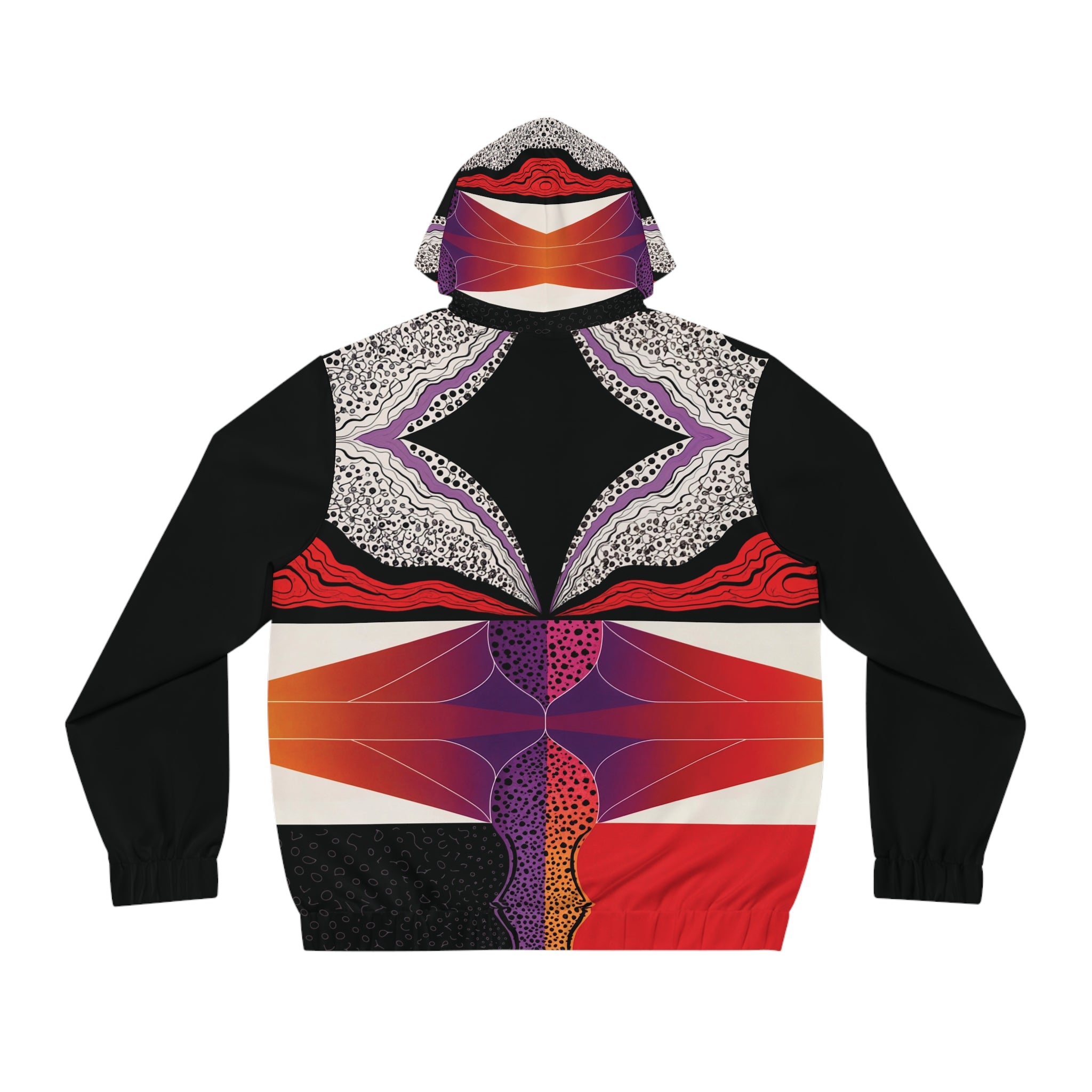 Vibrant Men's Full-Zip Hoodie - Artistic Design for Style and Comfort - Angel Body
