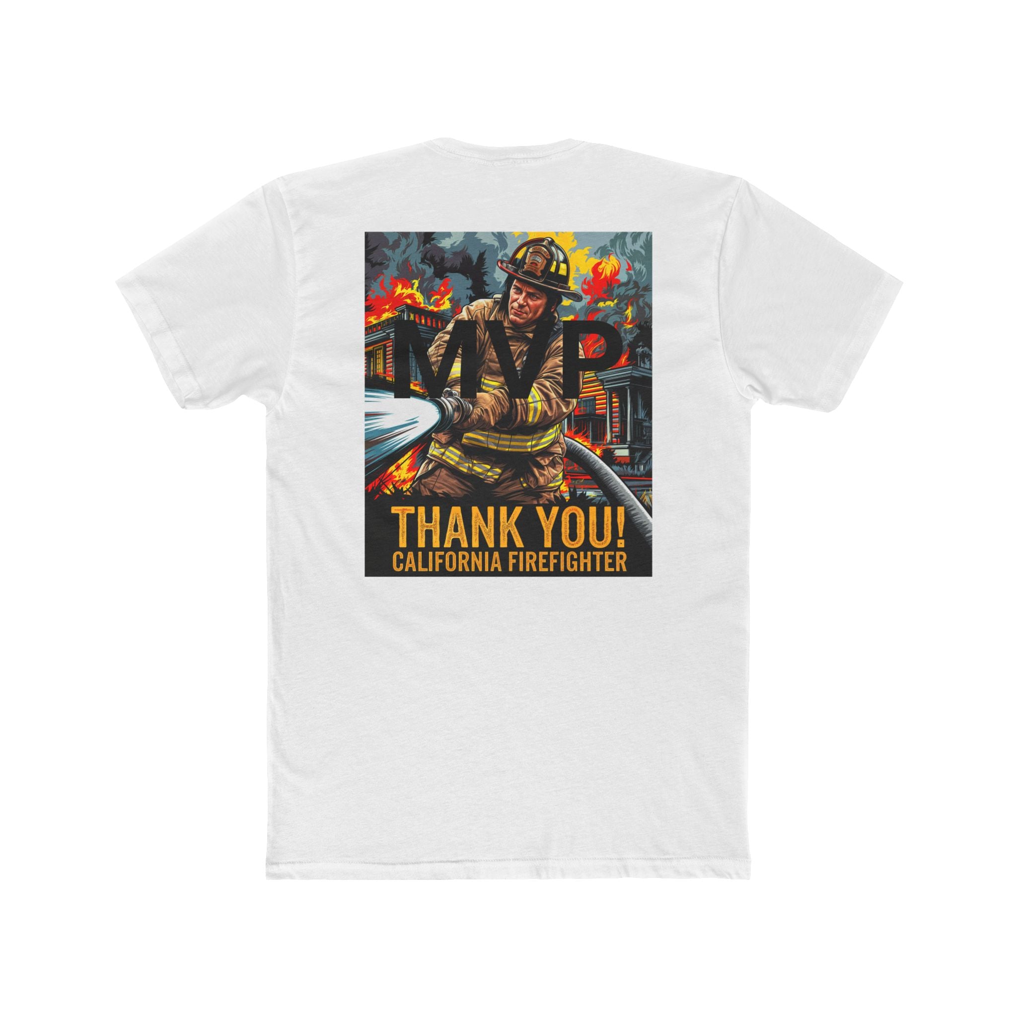 Thank You California Firefighter Unisex Crew Tee - Angel Body