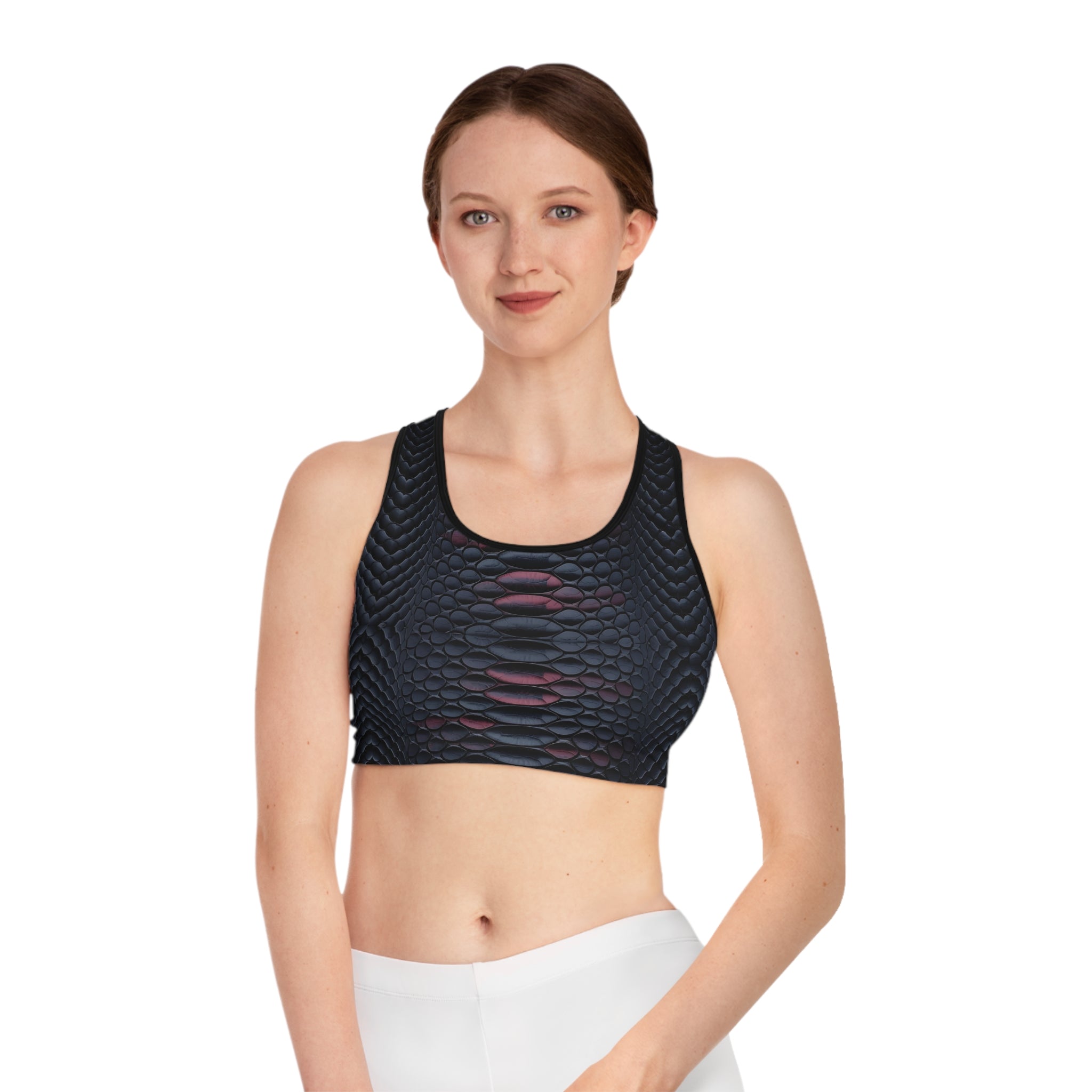 Stylish Snake Print Sports Bra - Perfect for Activewear & Fitness Enthusiasts