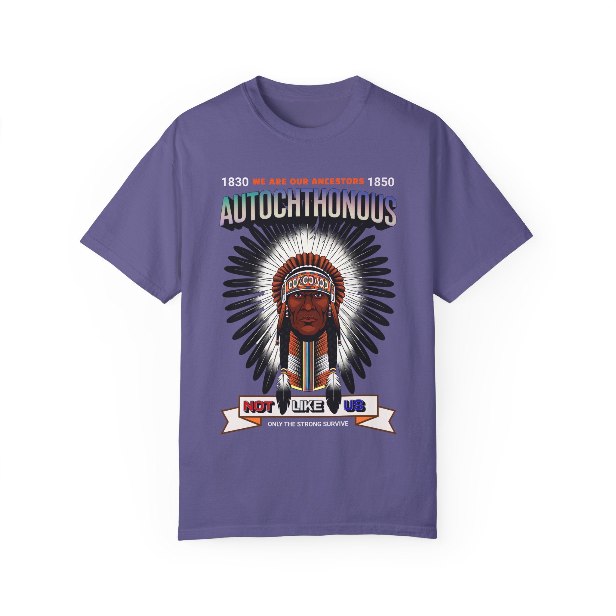 Autochthonous Unisex Garment-Dyed T-Shirt - We Are Our Ancestors 1850 - Angel Body