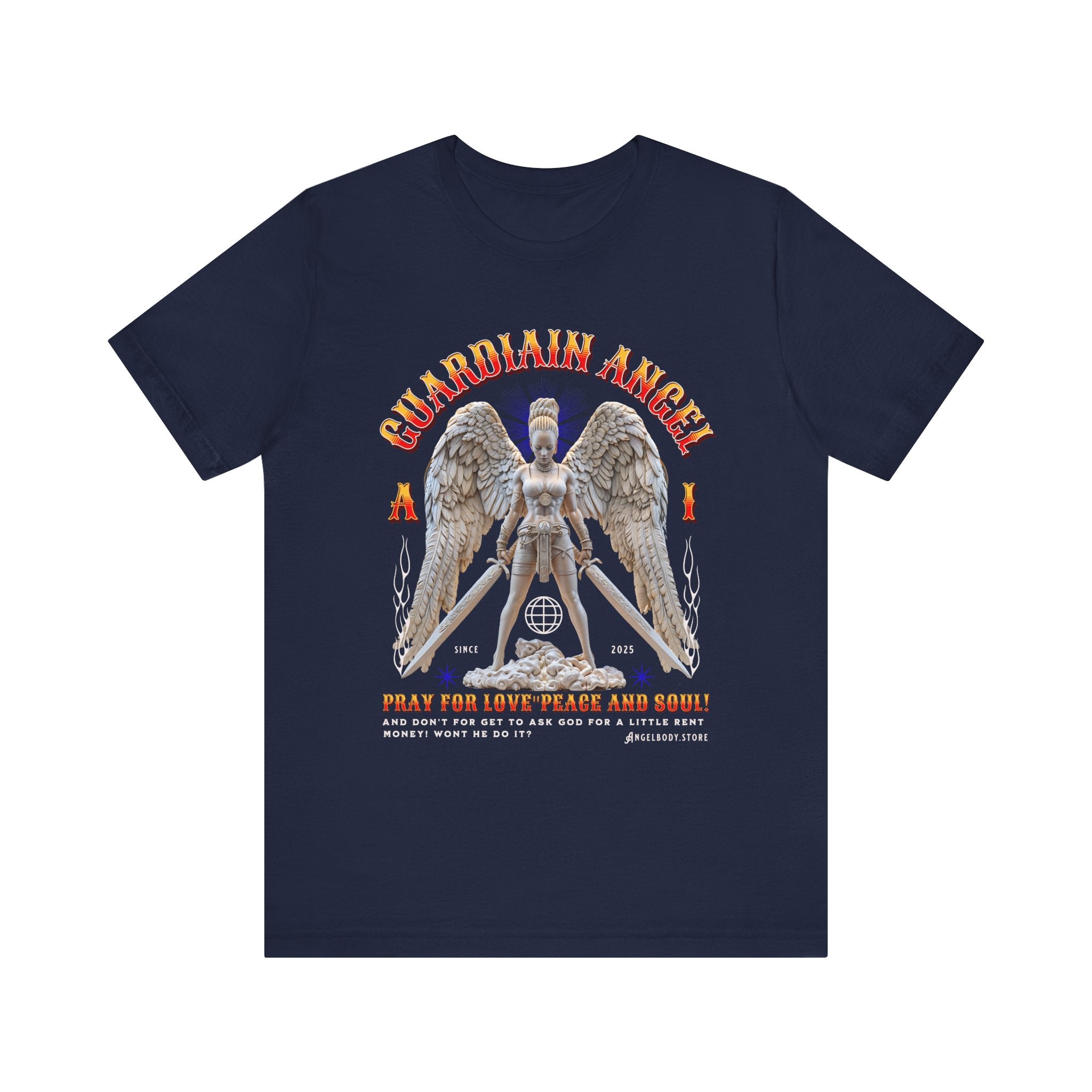 Unisex Jersey Short Sleeve Tee: Guardian Angel Spiritual Warrior - Angel Body