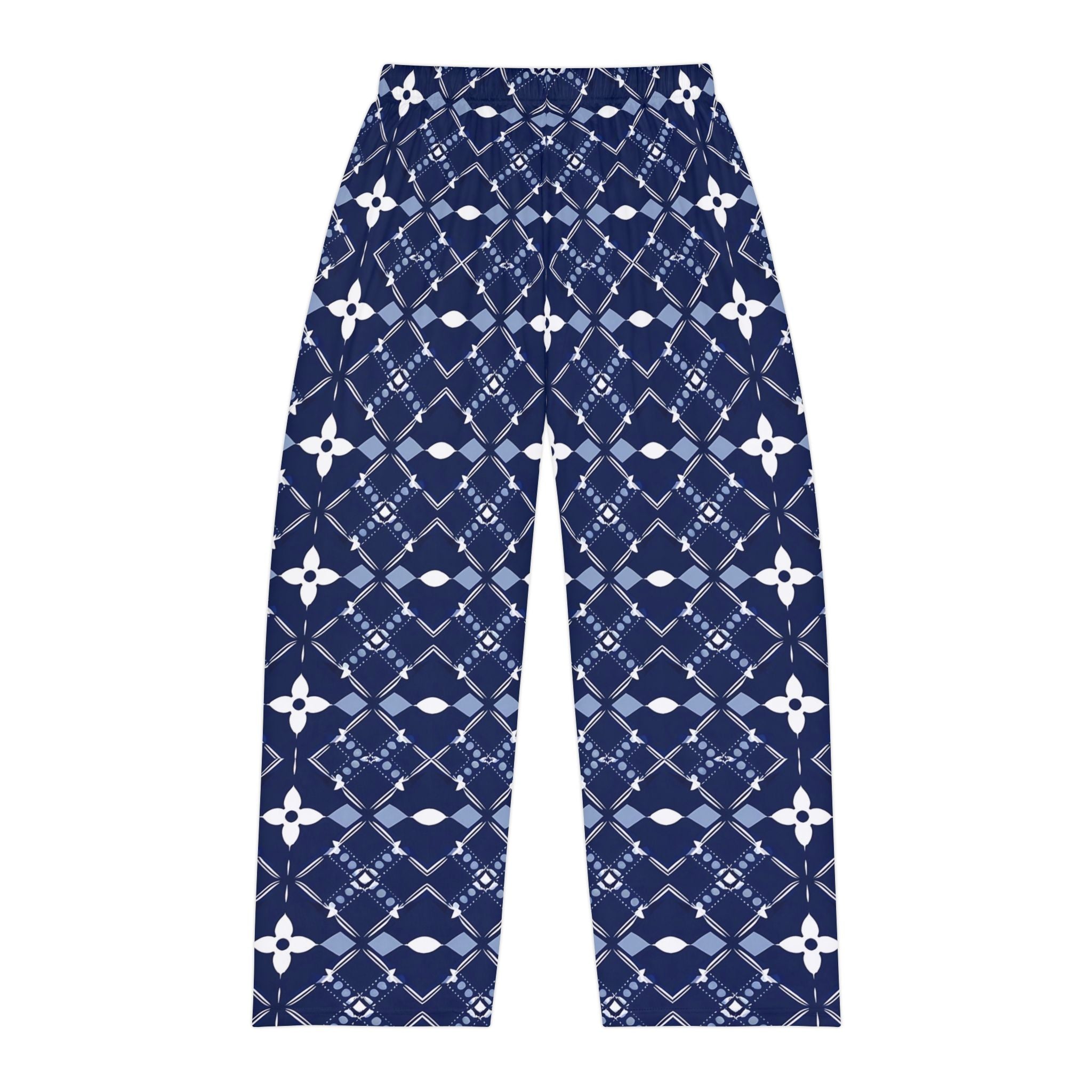 Men's Stylish Pajama Pants - Navy Patterned Lounge Wear for Comfort & Relaxation - Angel Body