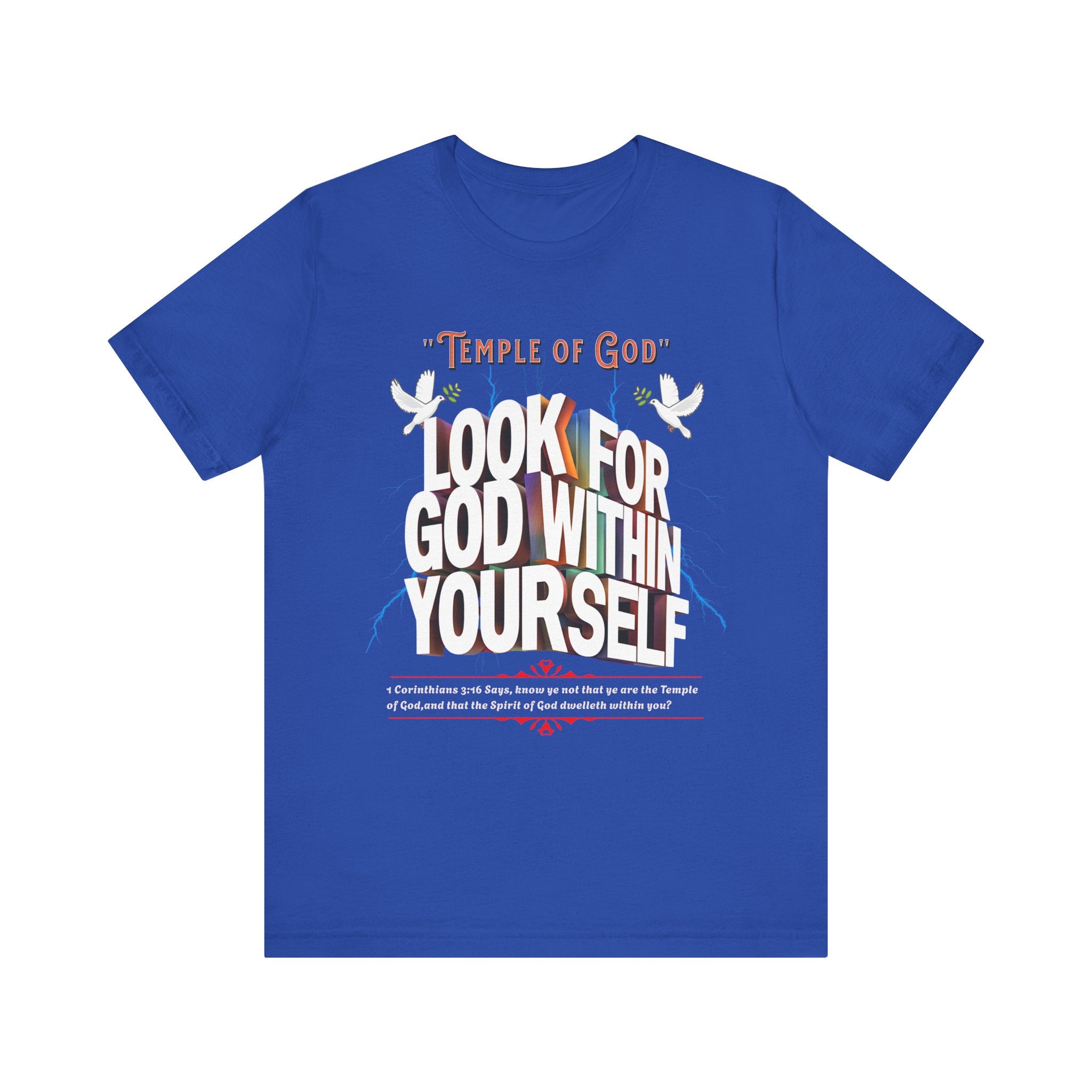 Unisex Jersey Short Sleeve Tee: Temple of God - Angel Body