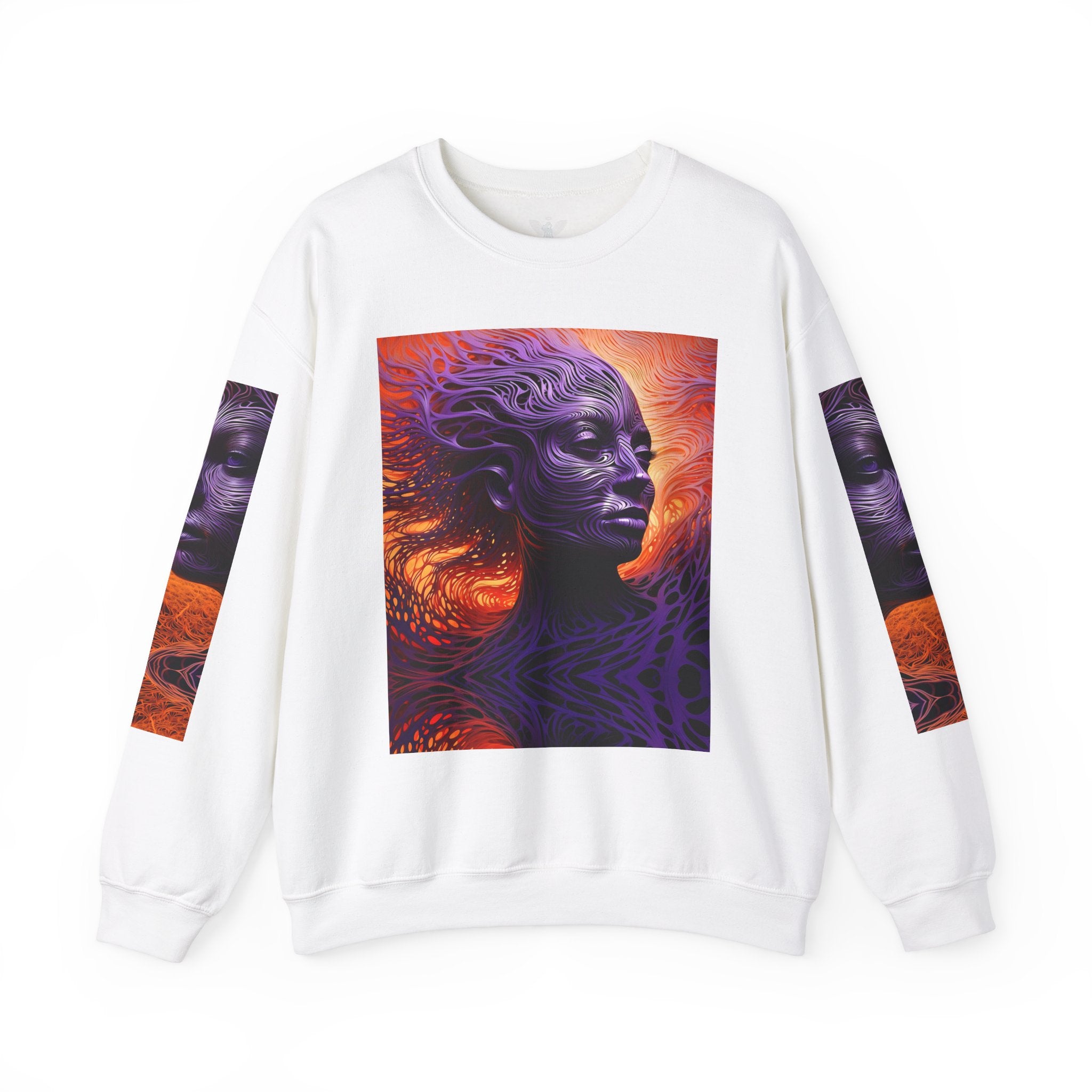 Purple Wind Mystical Abstract Unisex Sweatshirt - Angel Body