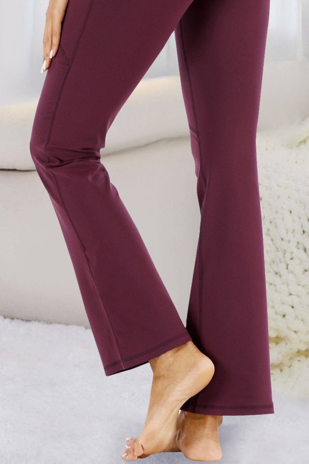 Pocketed High Waist Active Pants - Angel Body