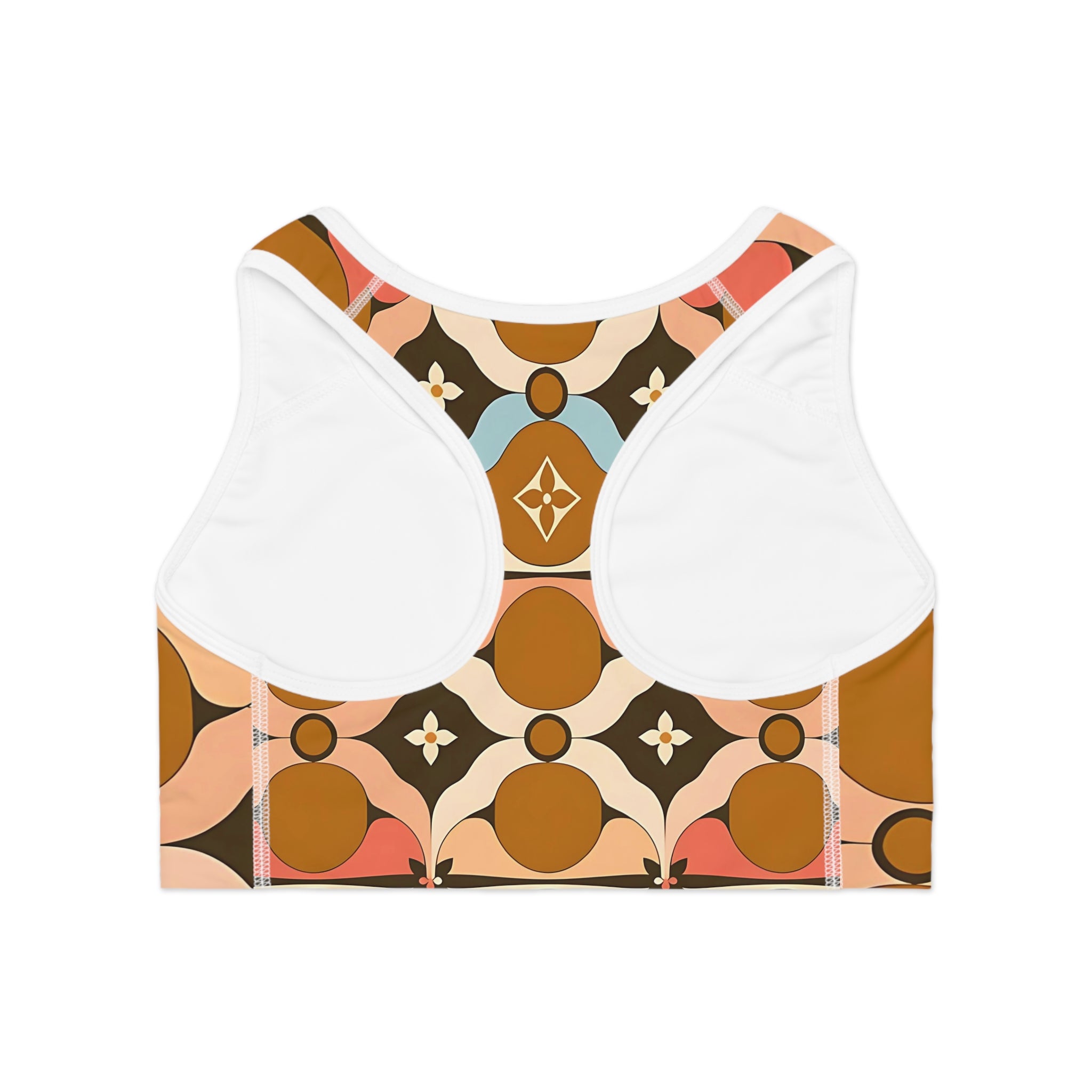 Bohemian Patterned Sports Bra – Stylish Activewear for Yoga & Fitness