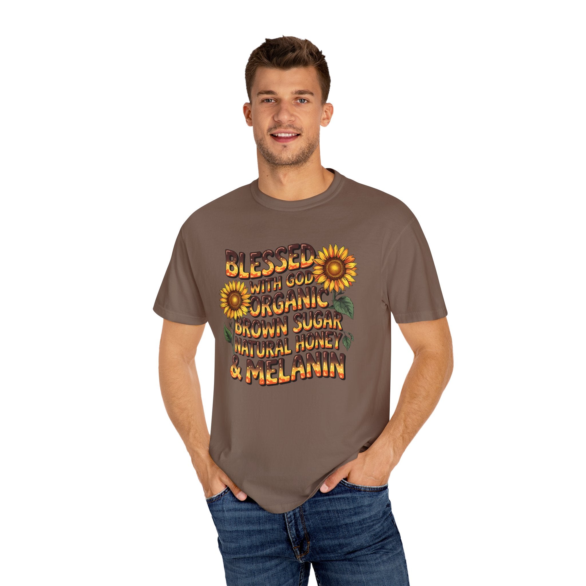 Blessed with God Sunflower T-Shirt - Organic & Melanin Vibe