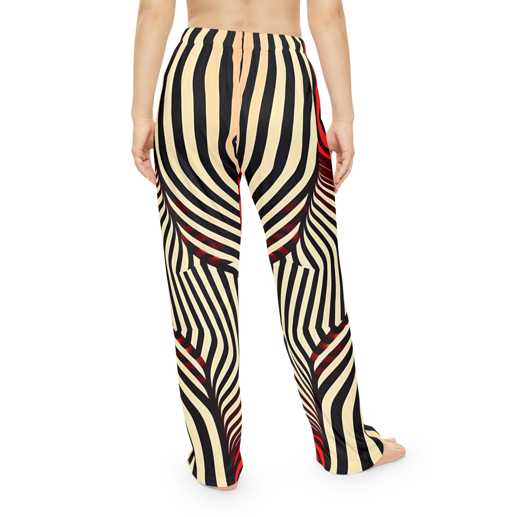 Psychedelic Striped Women's Pajama Pants - Cozy & Stylish Loungewear - Angel Body