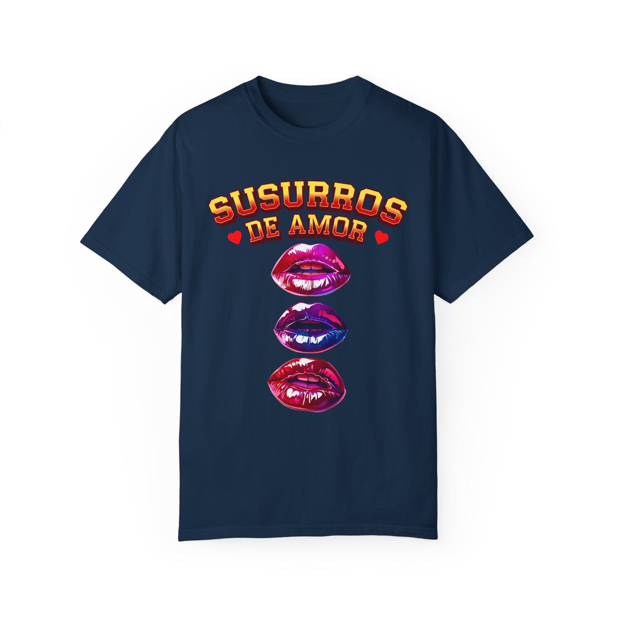 Unisex Artistic Lip Print T-Shirt - 'Susurros de Amor' - Angel Body