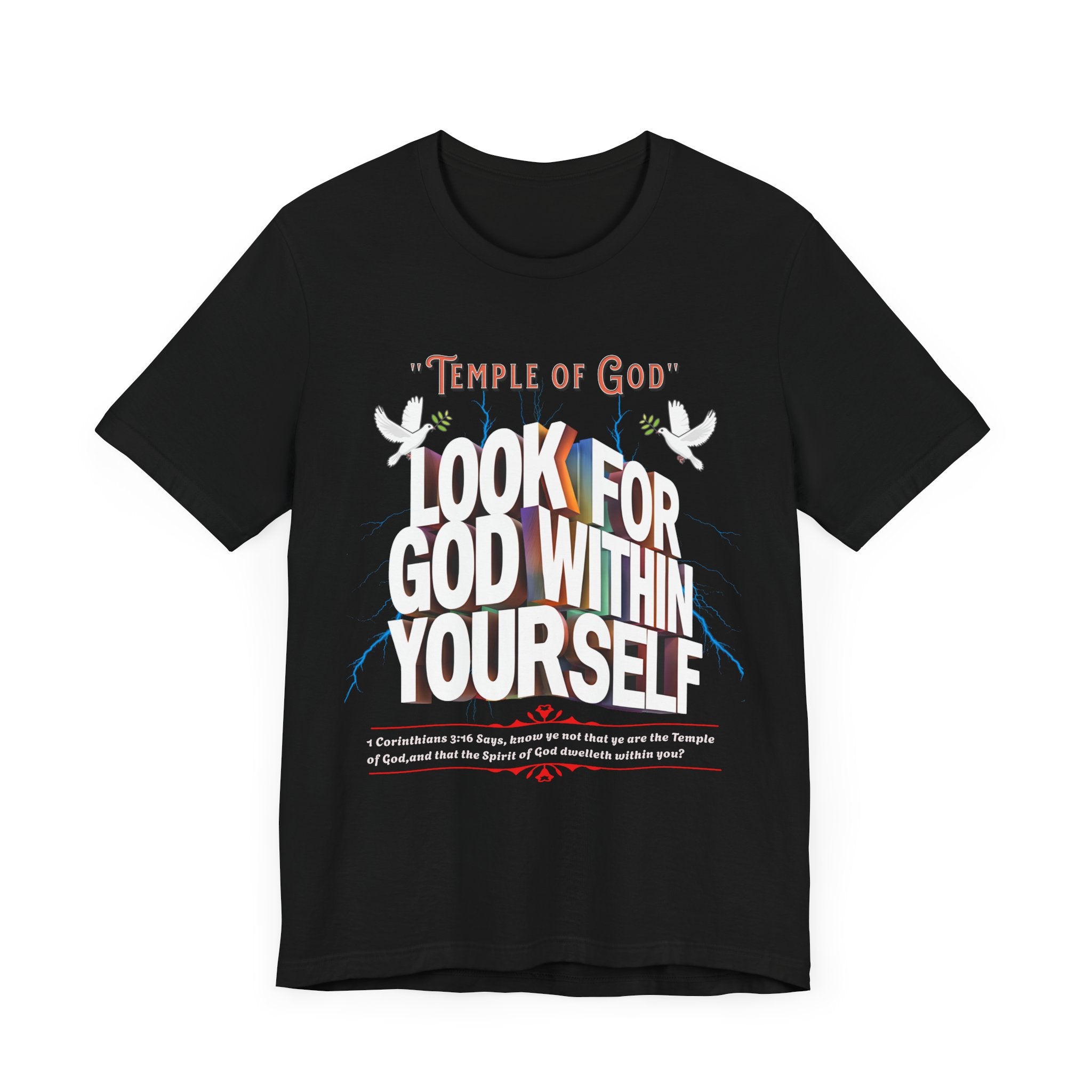 Unisex Jersey Short Sleeve Tee: Temple of God - Angel Body